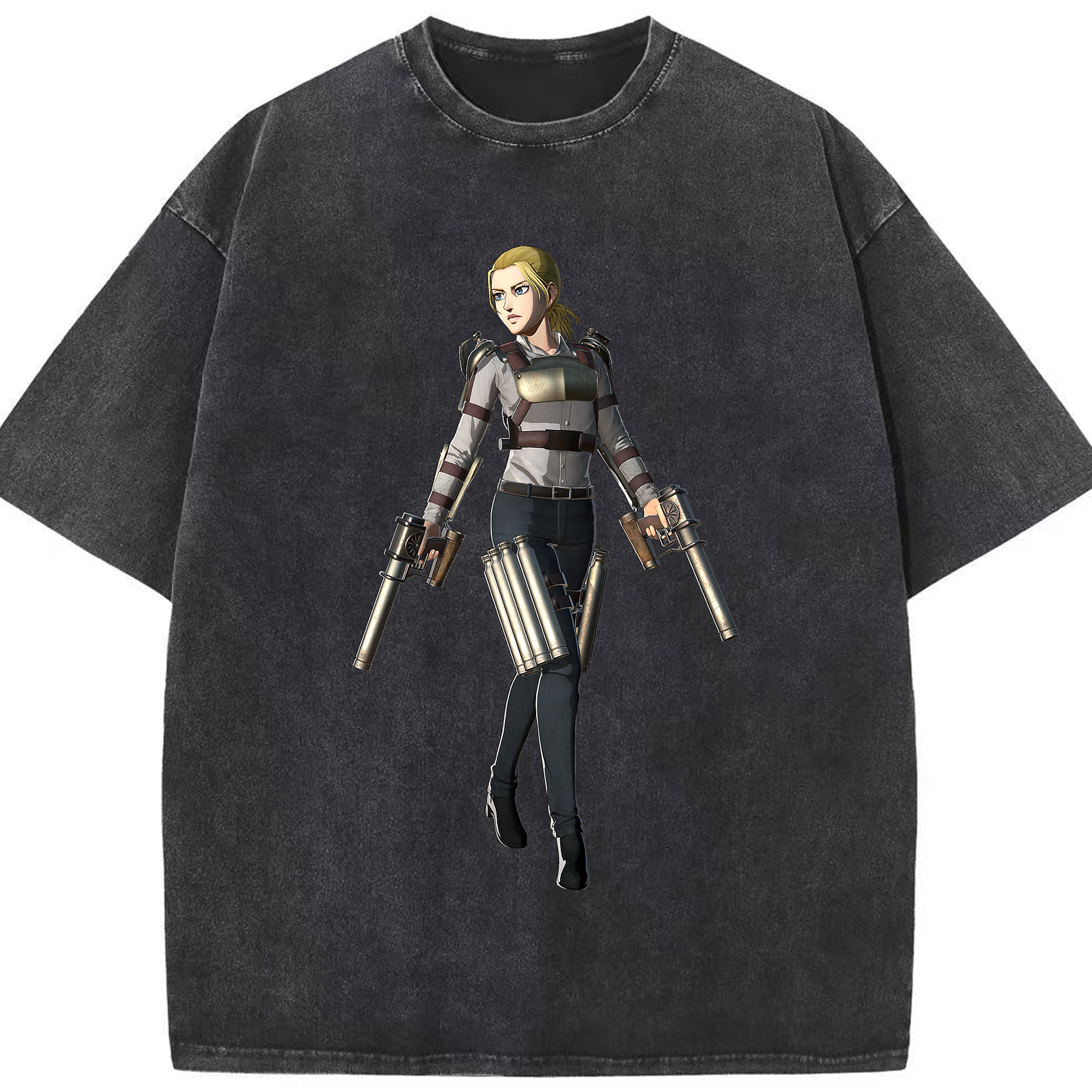 （画像用） 進撃の巨人 Attack on Titan 綿100% ヴィンテージ風 半袖Tシャツ（フロントプリント）
