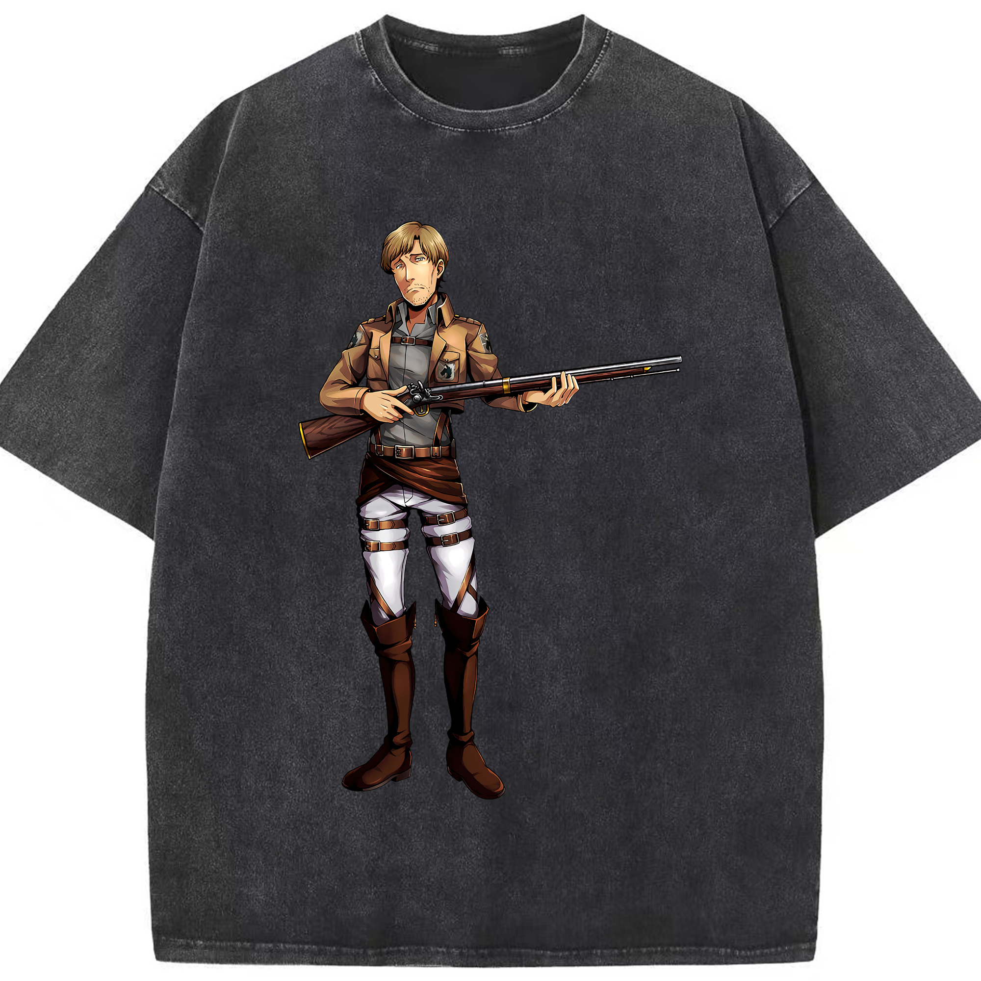 （画像用） 進撃の巨人 Attack on Titan 綿100% ヴィンテージ風 半袖Tシャツ（フロントプリント）