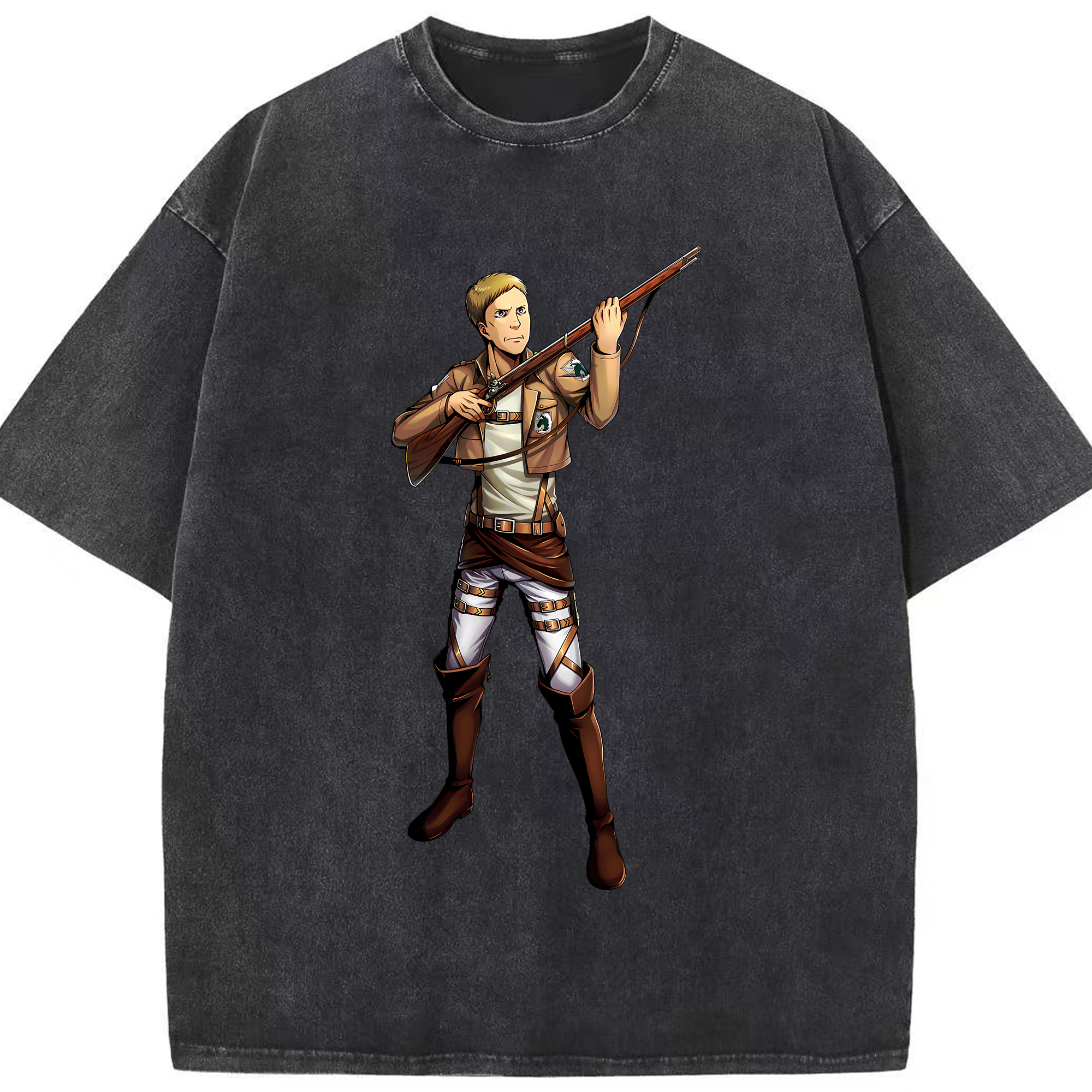 （画像用） 進撃の巨人 Attack on Titan 綿100% ヴィンテージ風 半袖Tシャツ（フロントプリント）