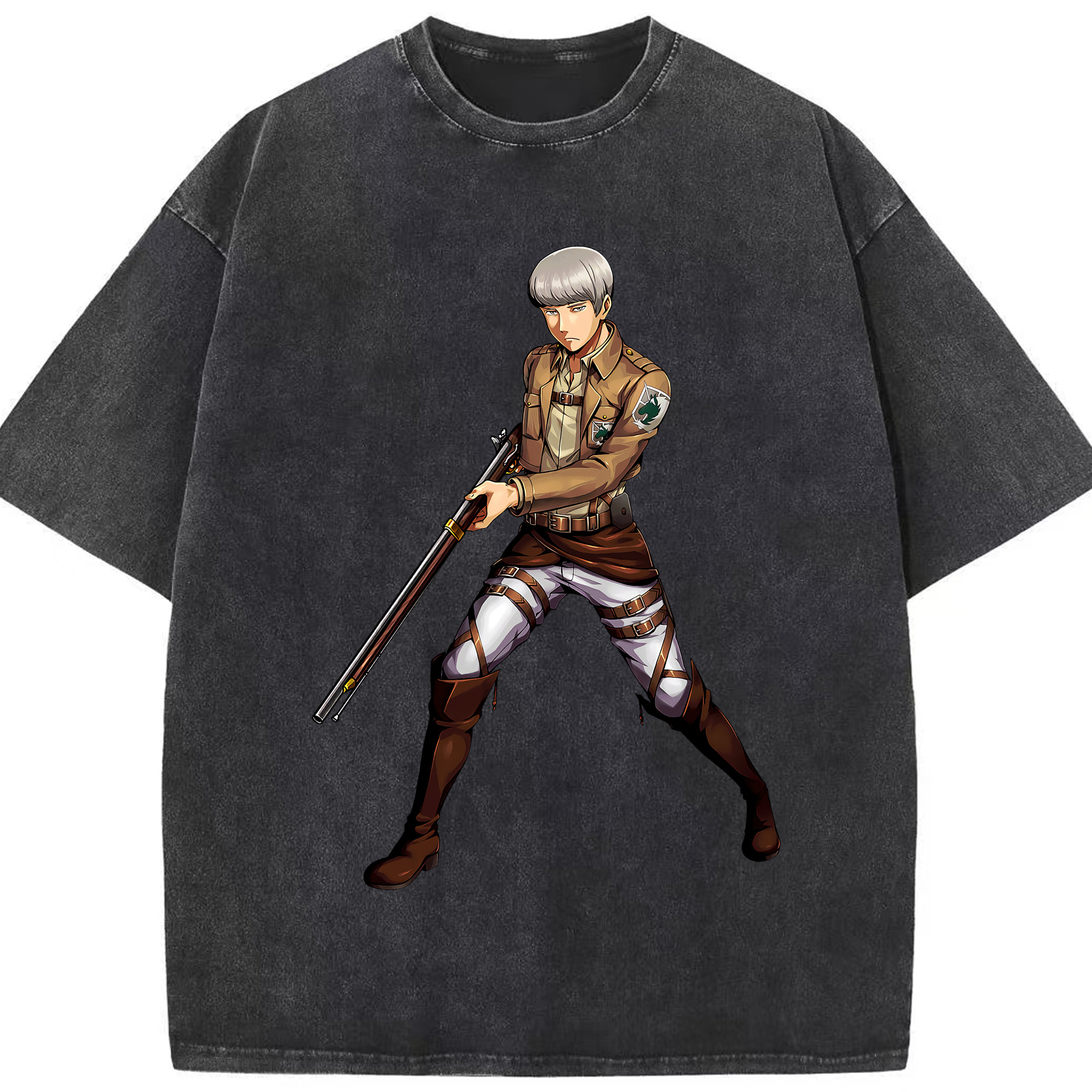 （画像用） 進撃の巨人 Attack on Titan 綿100% ヴィンテージ風 半袖Tシャツ（フロントプリント）