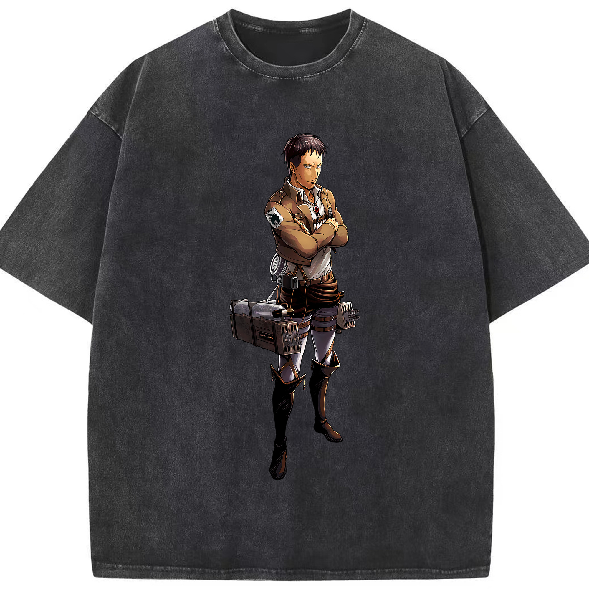 （画像用） 進撃の巨人 Attack on Titan 綿100% ヴィンテージ風 半袖Tシャツ（フロントプリント）