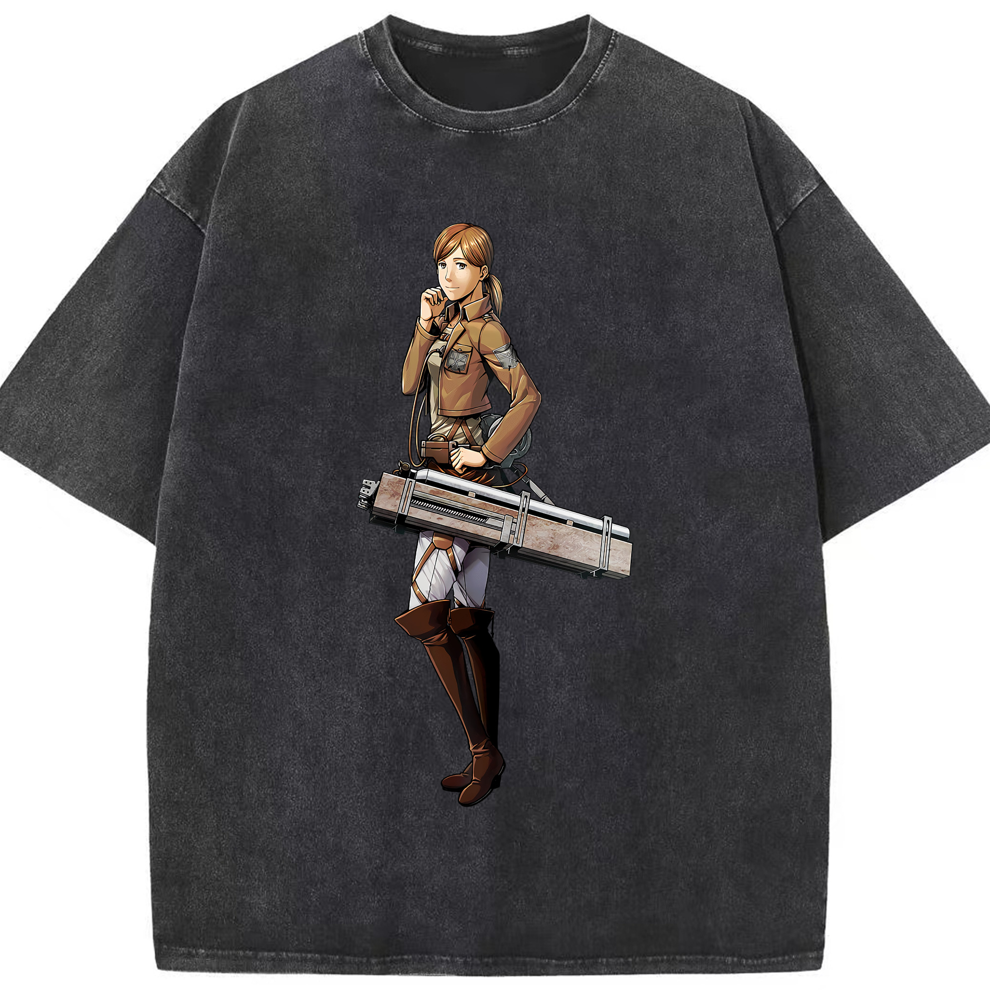 （画像用） 進撃の巨人 Attack on Titan 綿100% ヴィンテージ風 半袖Tシャツ（フロントプリント）