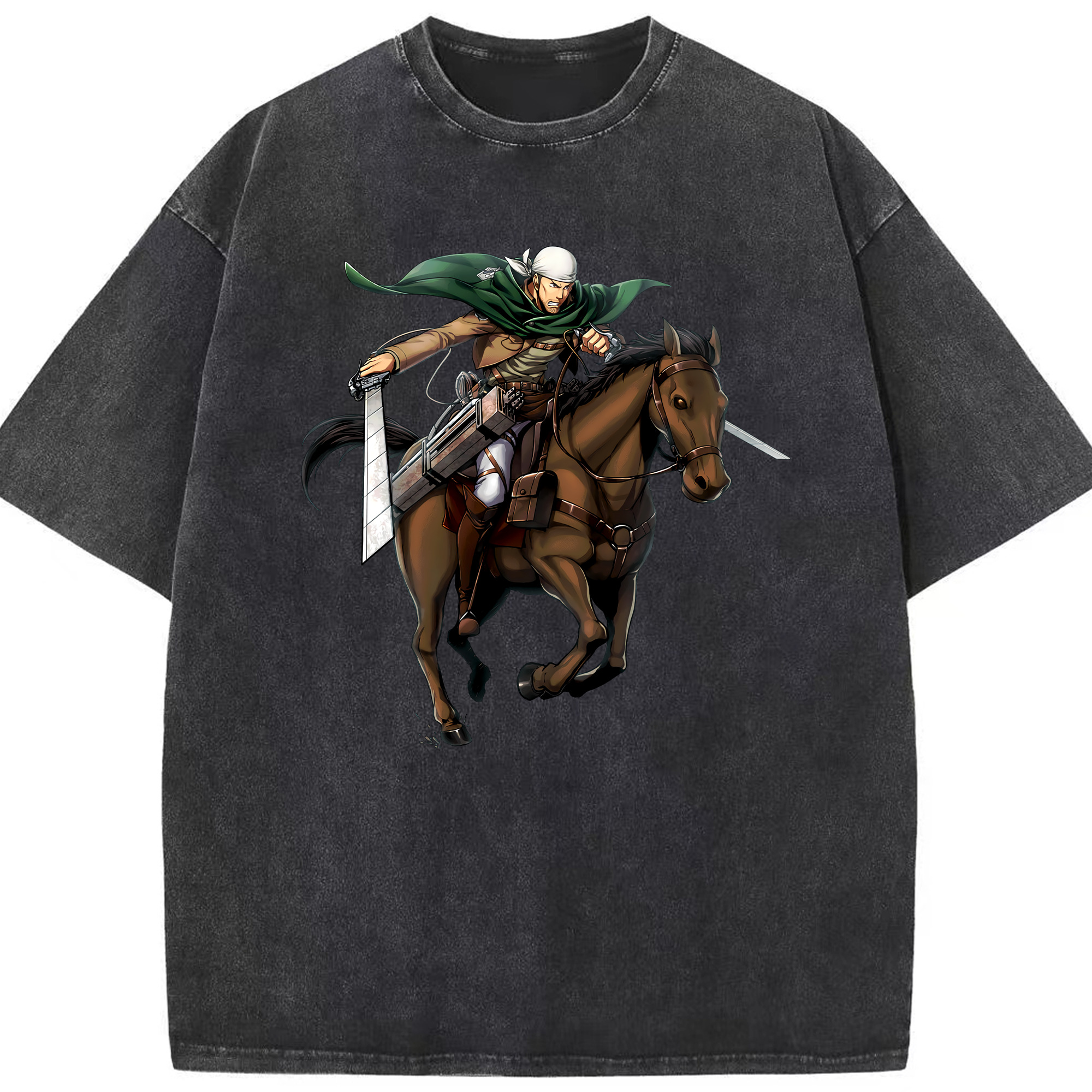 （画像用） 進撃の巨人 Attack on Titan 綿100% ヴィンテージ風 半袖Tシャツ（フロントプリント）
