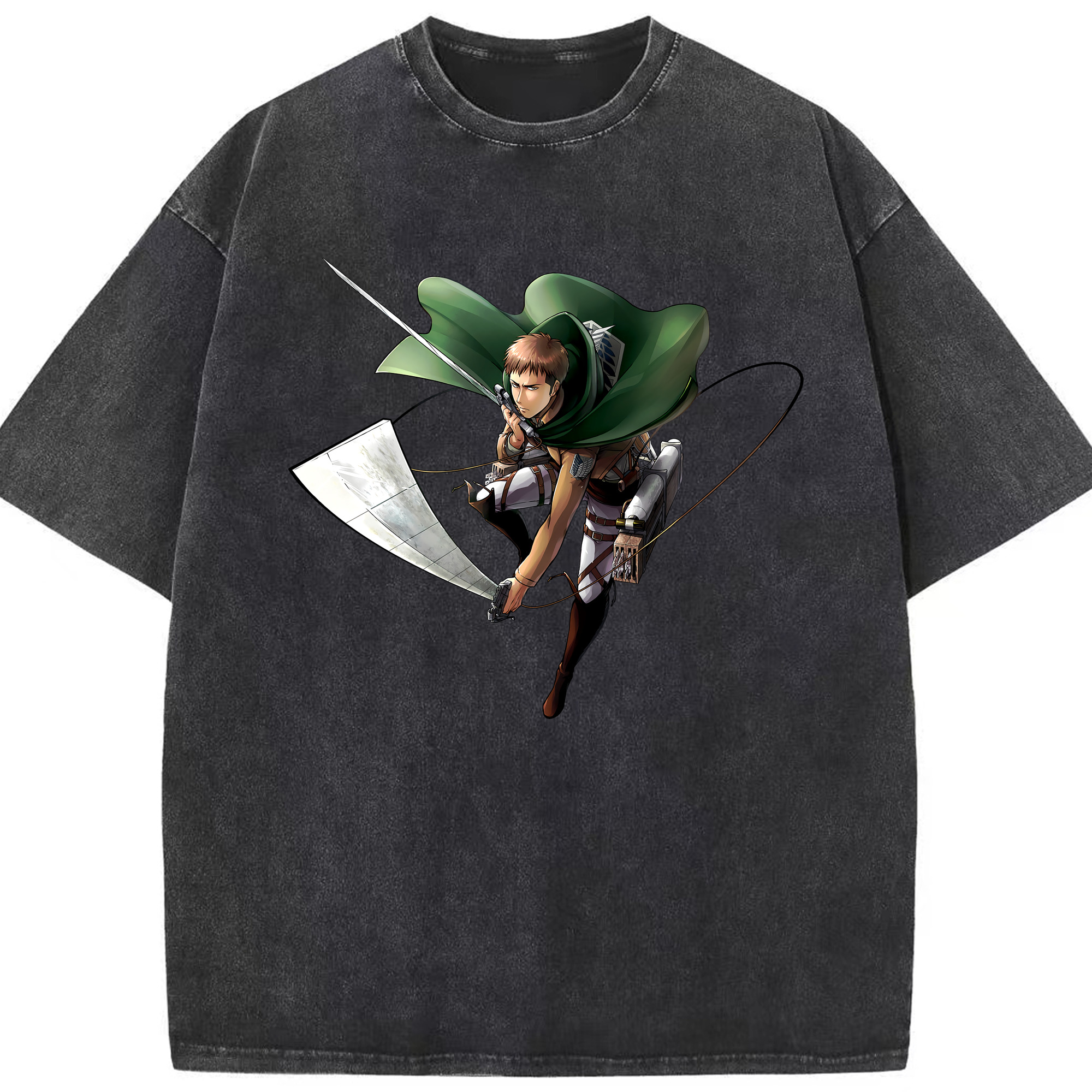 （画像用） 進撃の巨人 Attack on Titan 綿100% ヴィンテージ風 半袖Tシャツ（フロントプリント）