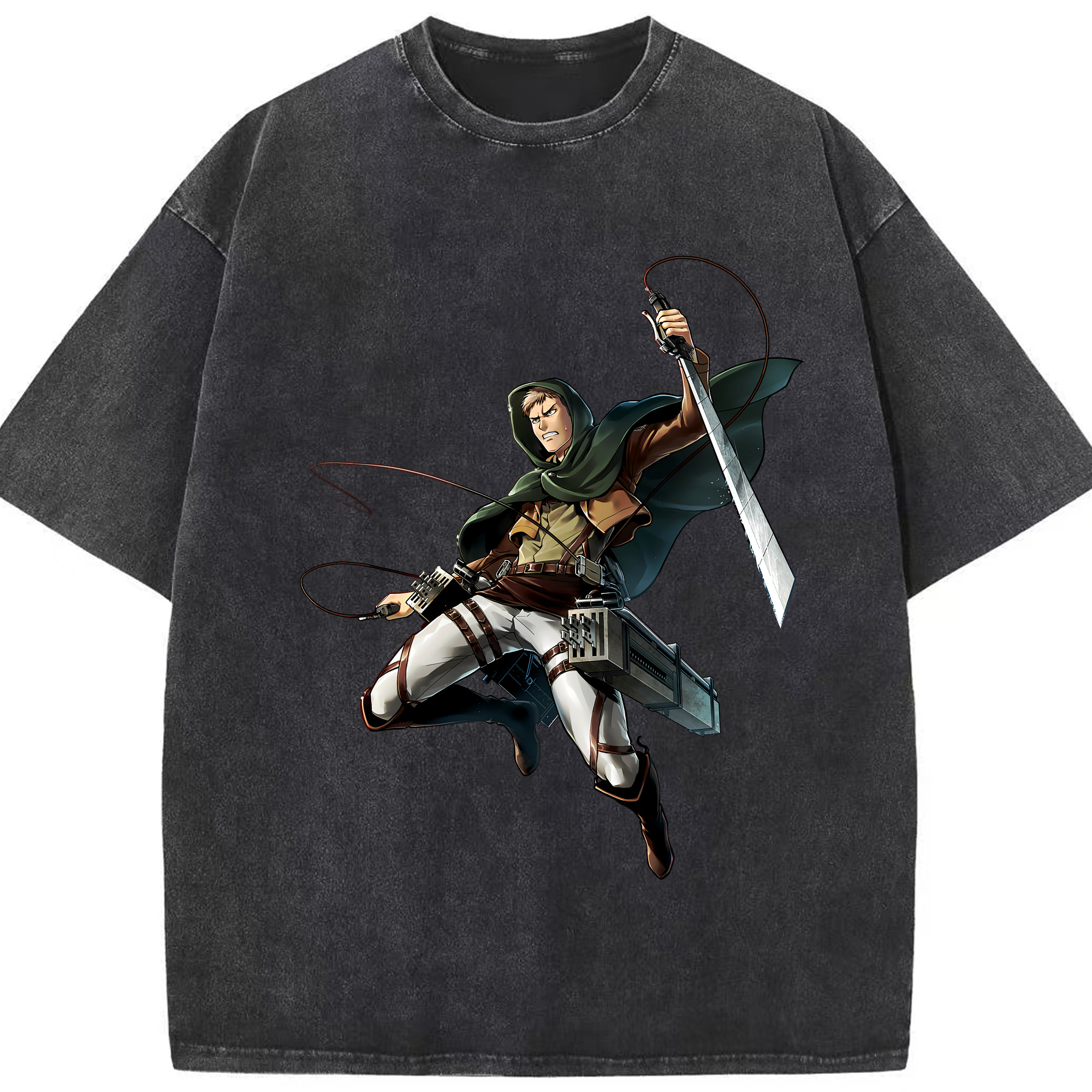 （画像用） 進撃の巨人 Attack on Titan 綿100% ヴィンテージ風 半袖Tシャツ（フロントプリント）