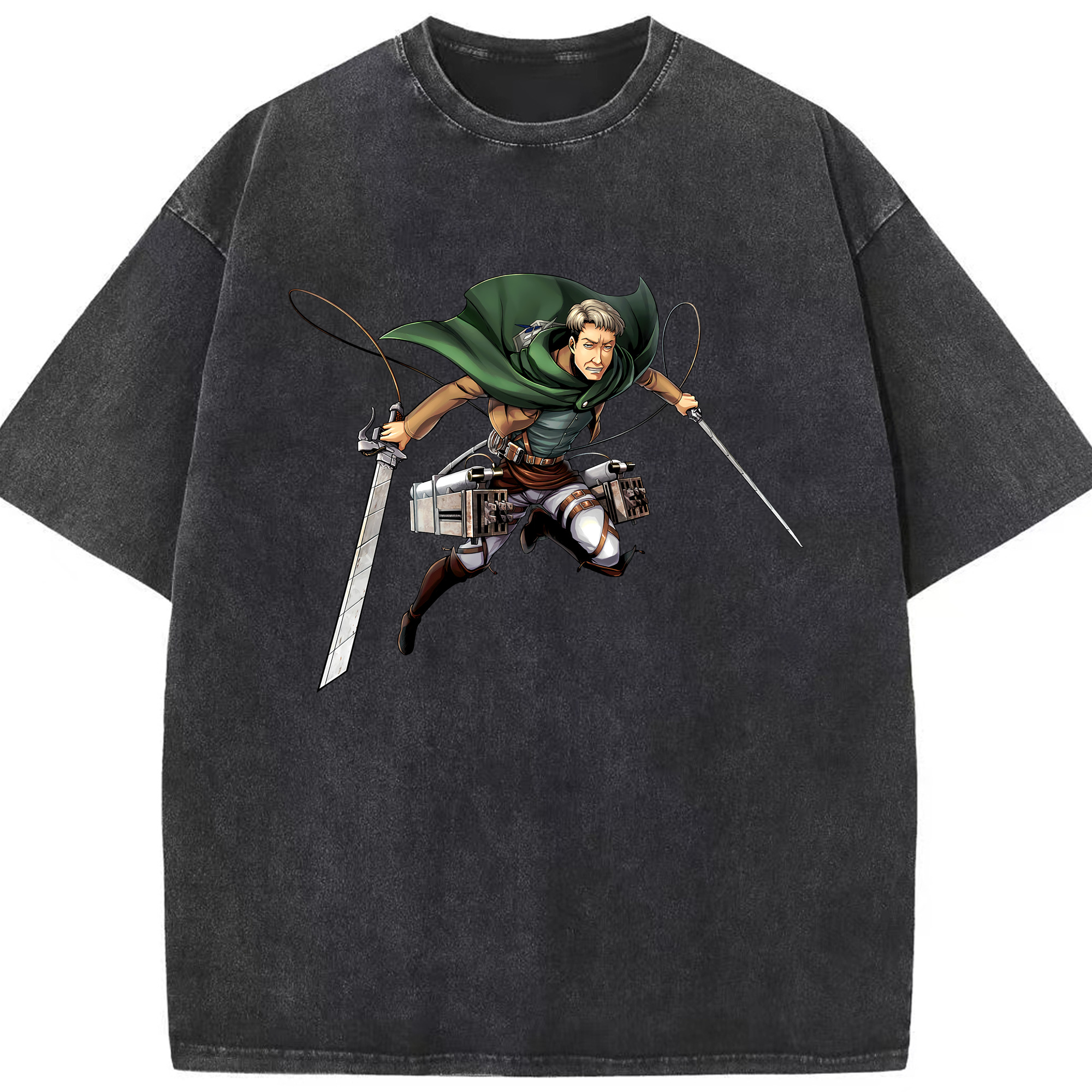 （画像用） 進撃の巨人 Attack on Titan 綿100% ヴィンテージ風 半袖Tシャツ（フロントプリント）