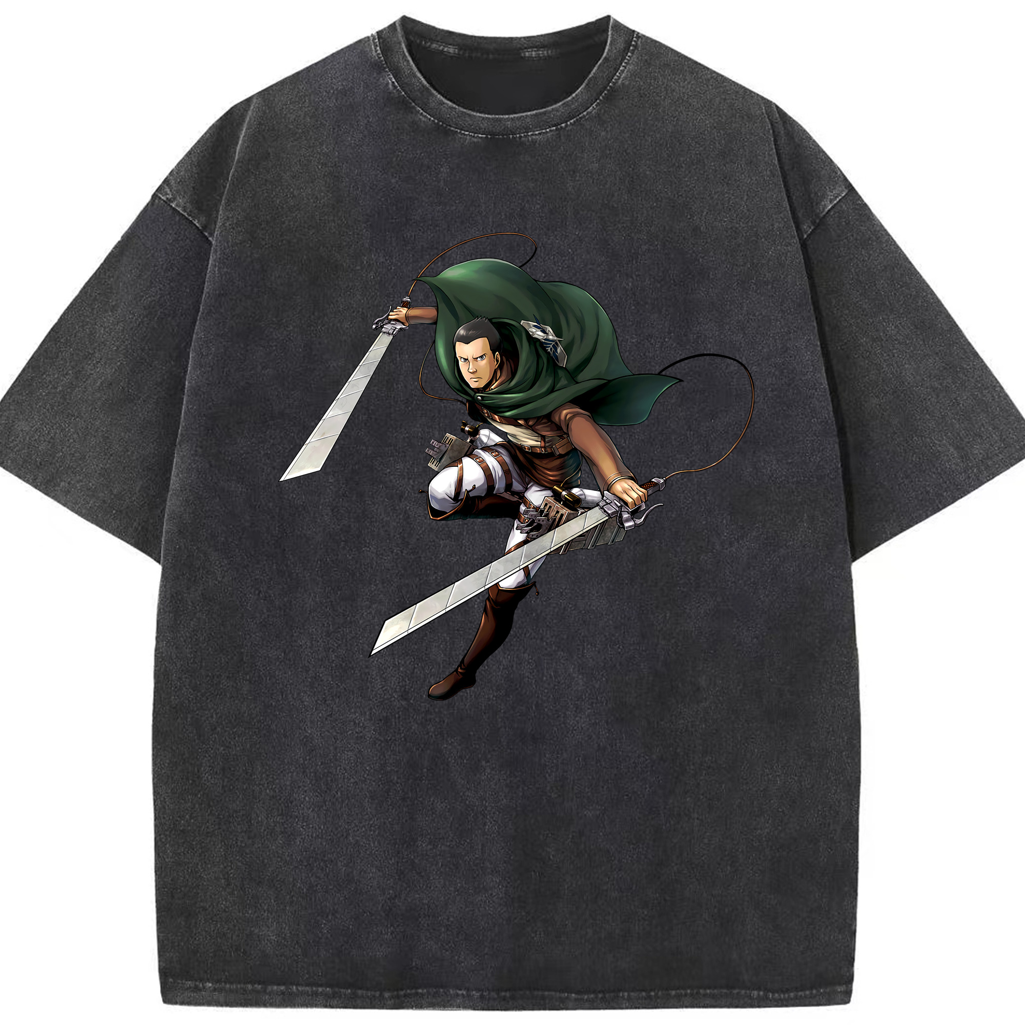 （画像用） 進撃の巨人 Attack on Titan 綿100% ヴィンテージ風 半袖Tシャツ（フロントプリント）