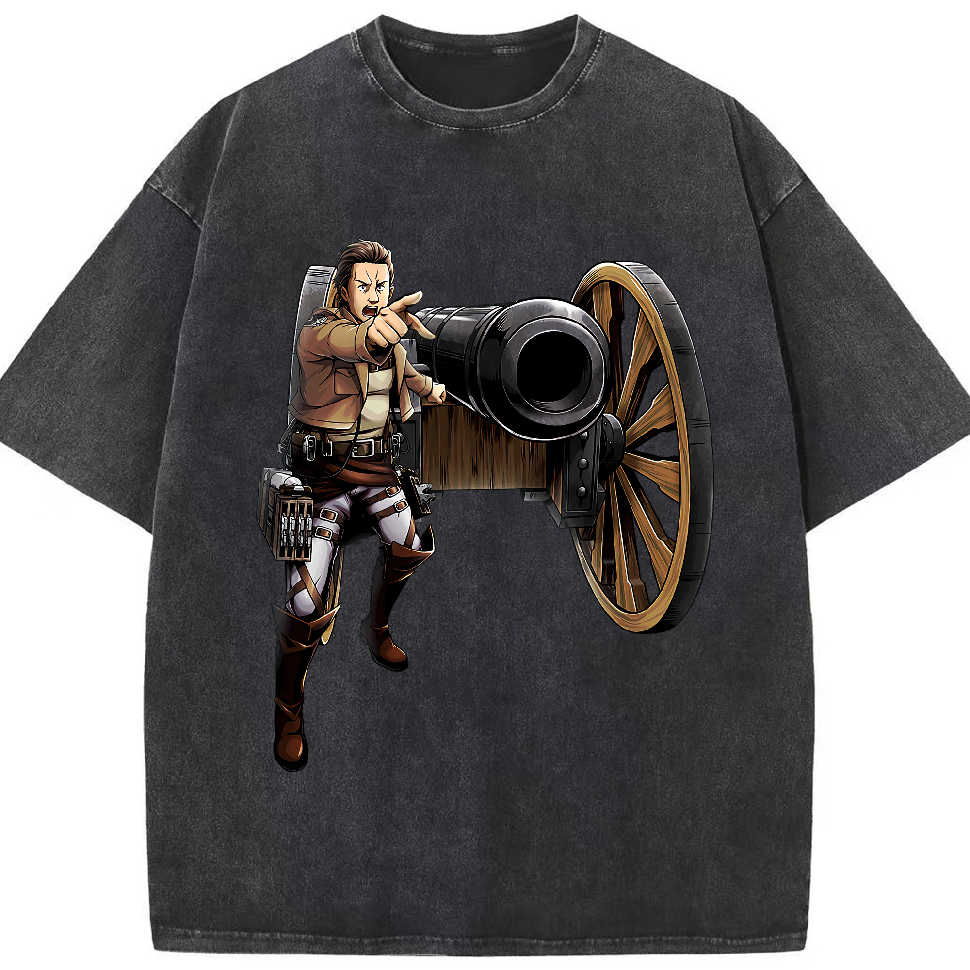 （画像用） 進撃の巨人 Attack on Titan 綿100% ヴィンテージ風 半袖Tシャツ（フロントプリント）