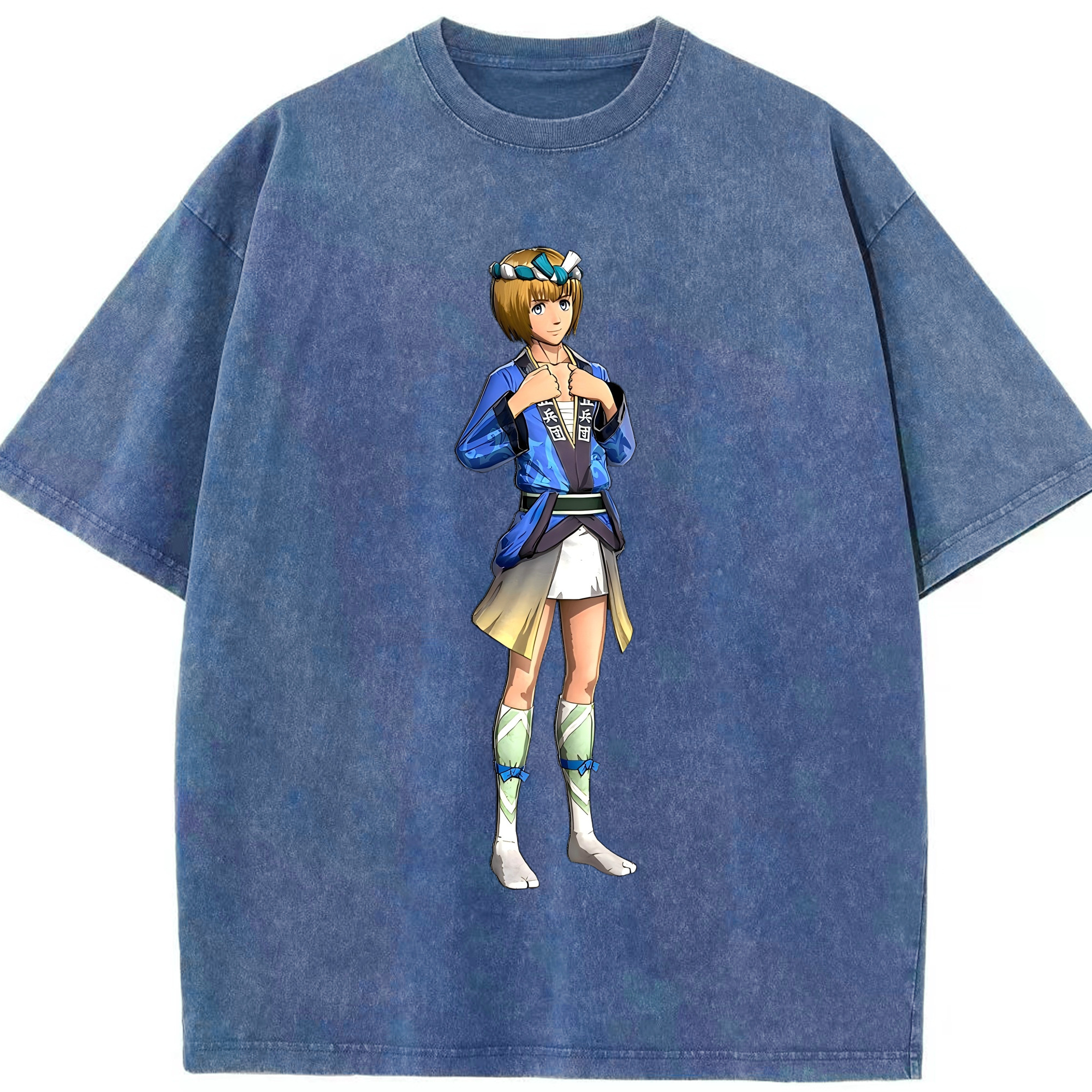 （画像用） 進撃の巨人 アルミン·アルレルト Attack on Titan Armin Arlert 綿100% ヴィンテージ風 半袖Tシャツ（フロントプリント）