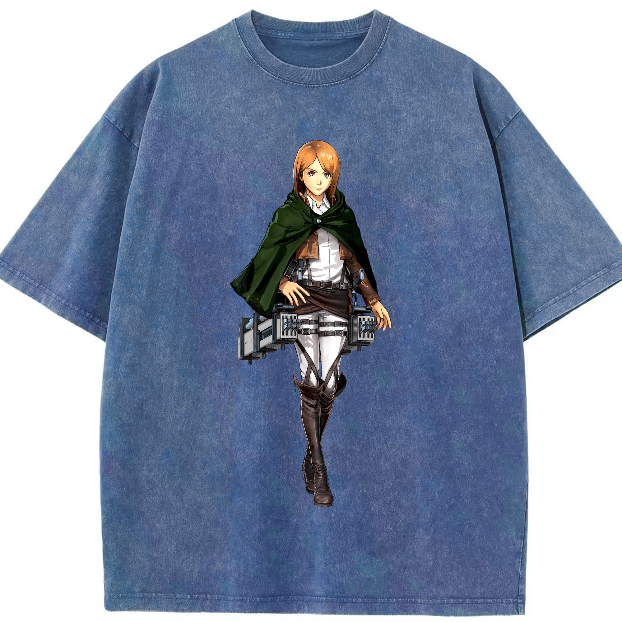 （画像用） 進撃の巨人 ペトラ·ラル Attack on Titan Petra Rall 綿100% ヴィンテージ風 半袖Tシャツ（フロントプリント）