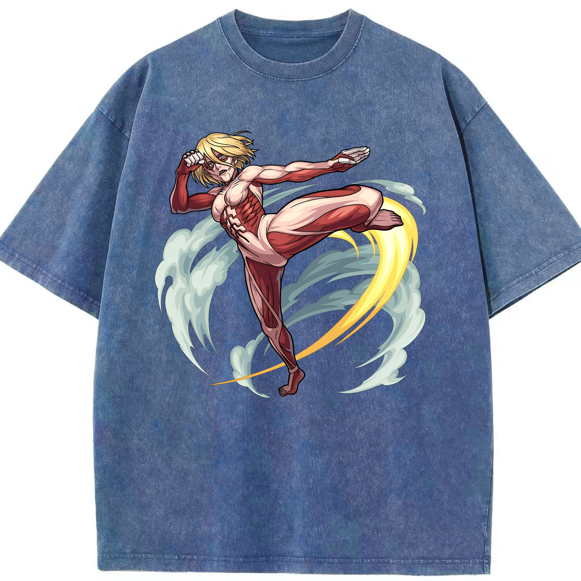 （画像用） 進撃の巨人 Attack on Titan 綿100% ヴィンテージ風 半袖Tシャツ（フロントプリント）