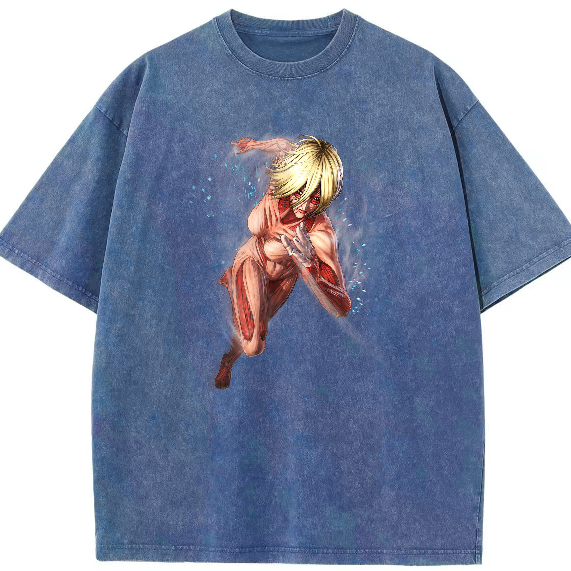 （画像用） 進撃の巨人 Attack on Titan 綿100% ヴィンテージ風 半袖Tシャツ（フロントプリント）