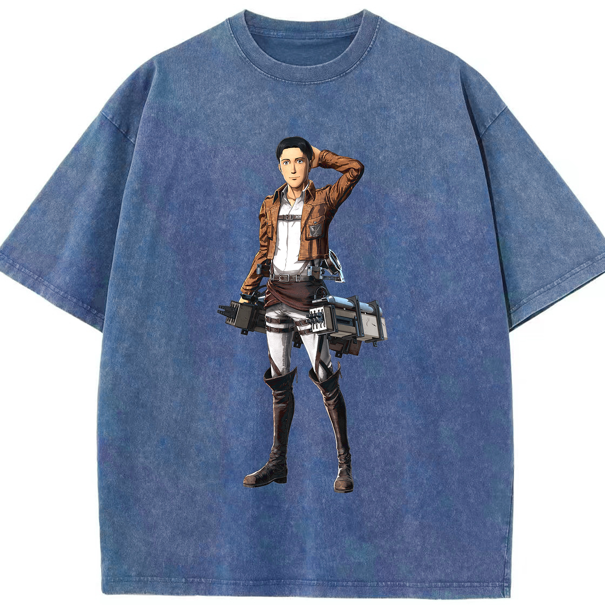 （画像用） 進撃の巨人 Attack on Titan 綿100% ヴィンテージ風 半袖Tシャツ（フロントプリント）