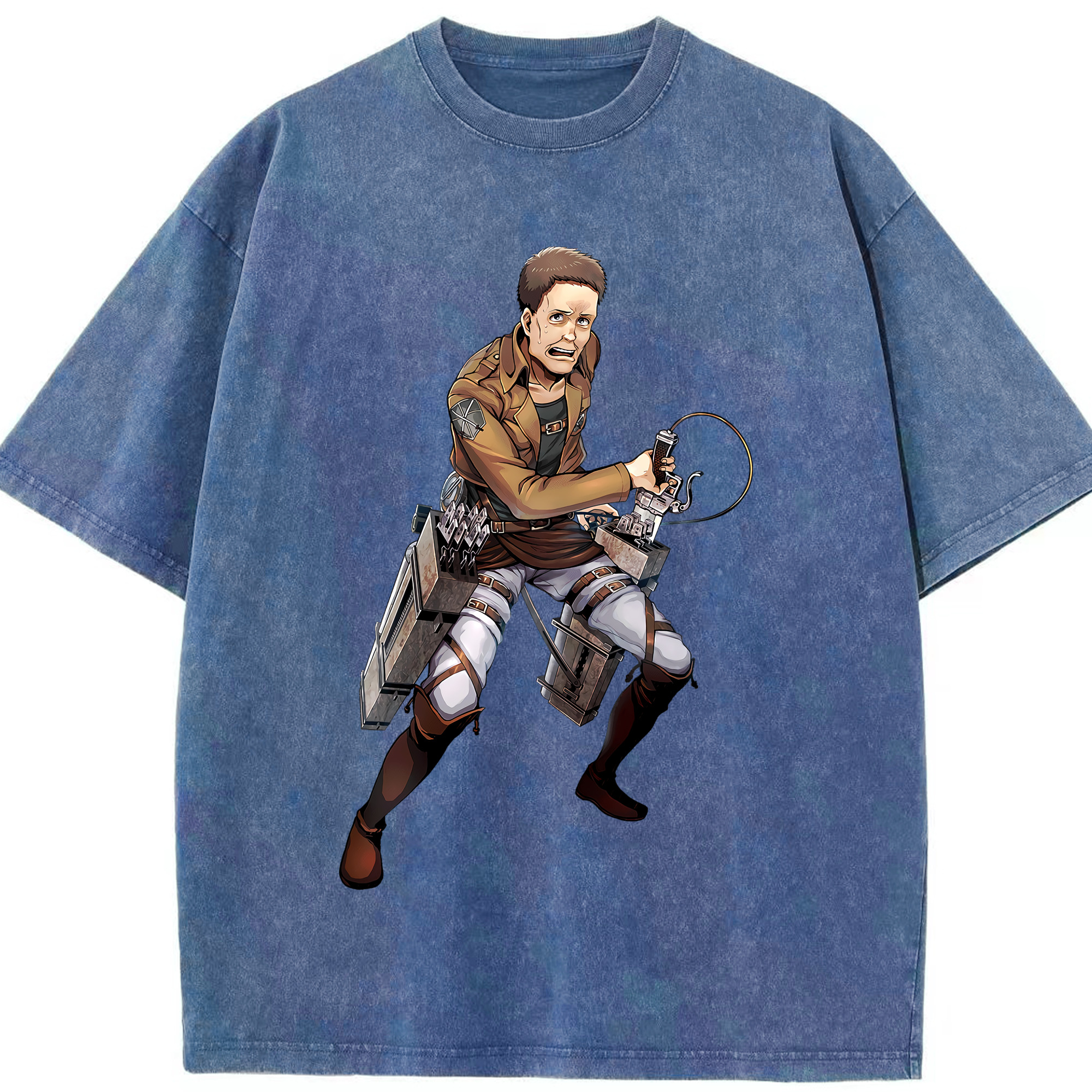 （画像用） 進撃の巨人 Attack on Titan 綿100% ヴィンテージ風 半袖Tシャツ（フロントプリント）