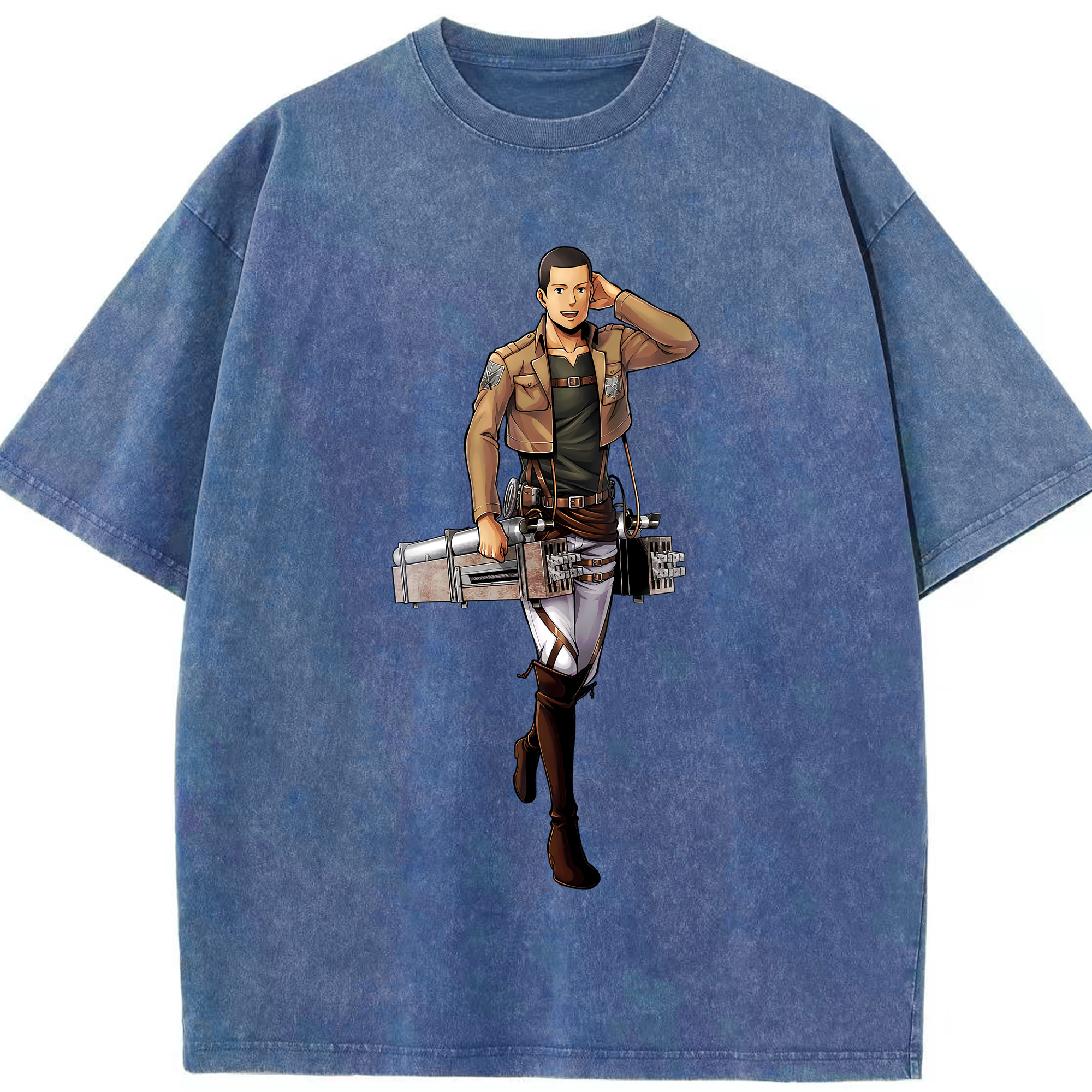 （画像用） 進撃の巨人 Attack on Titan 綿100% ヴィンテージ風 半袖Tシャツ（フロントプリント）