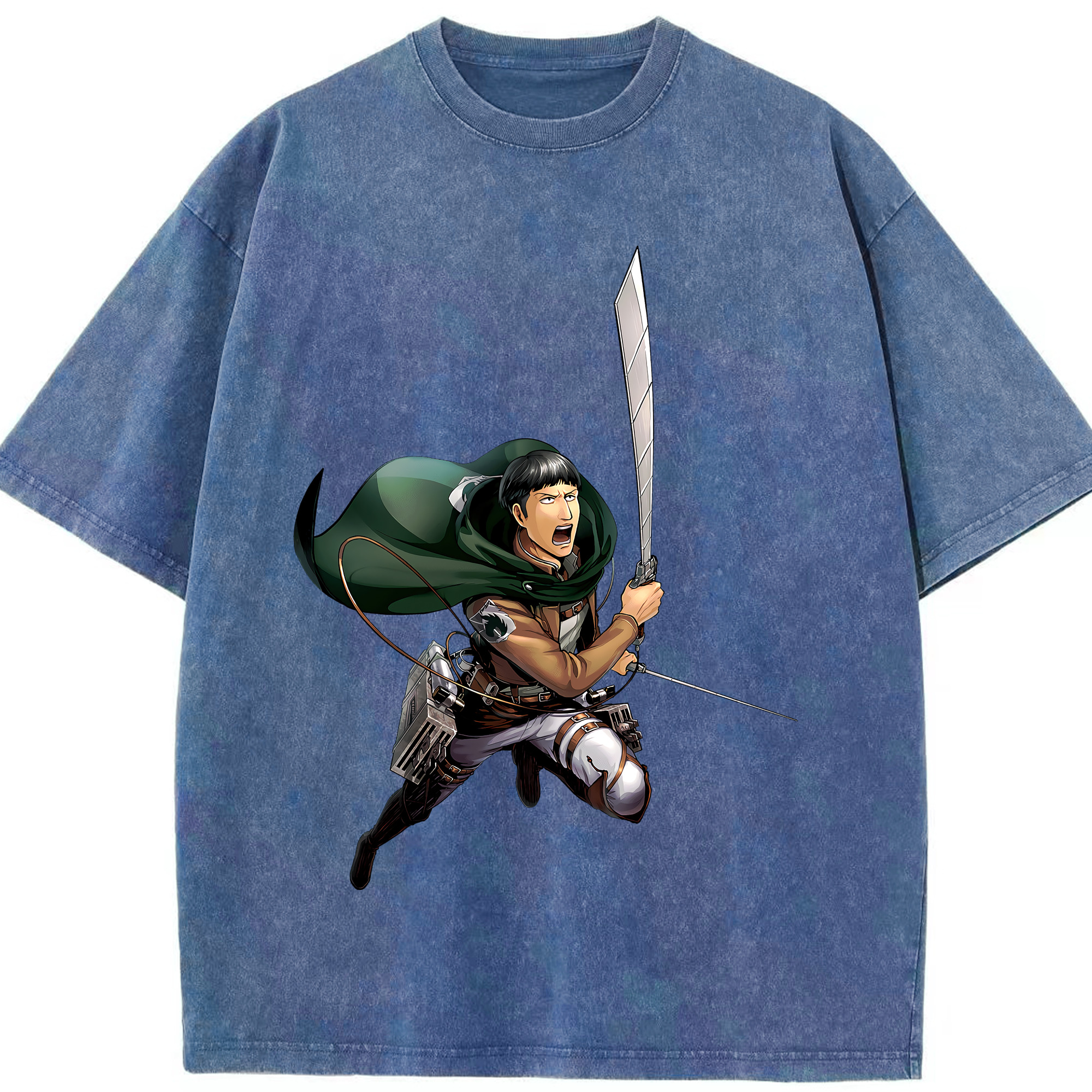 （画像用） 進撃の巨人 Attack on Titan 綿100% ヴィンテージ風 半袖Tシャツ（フロントプリント）