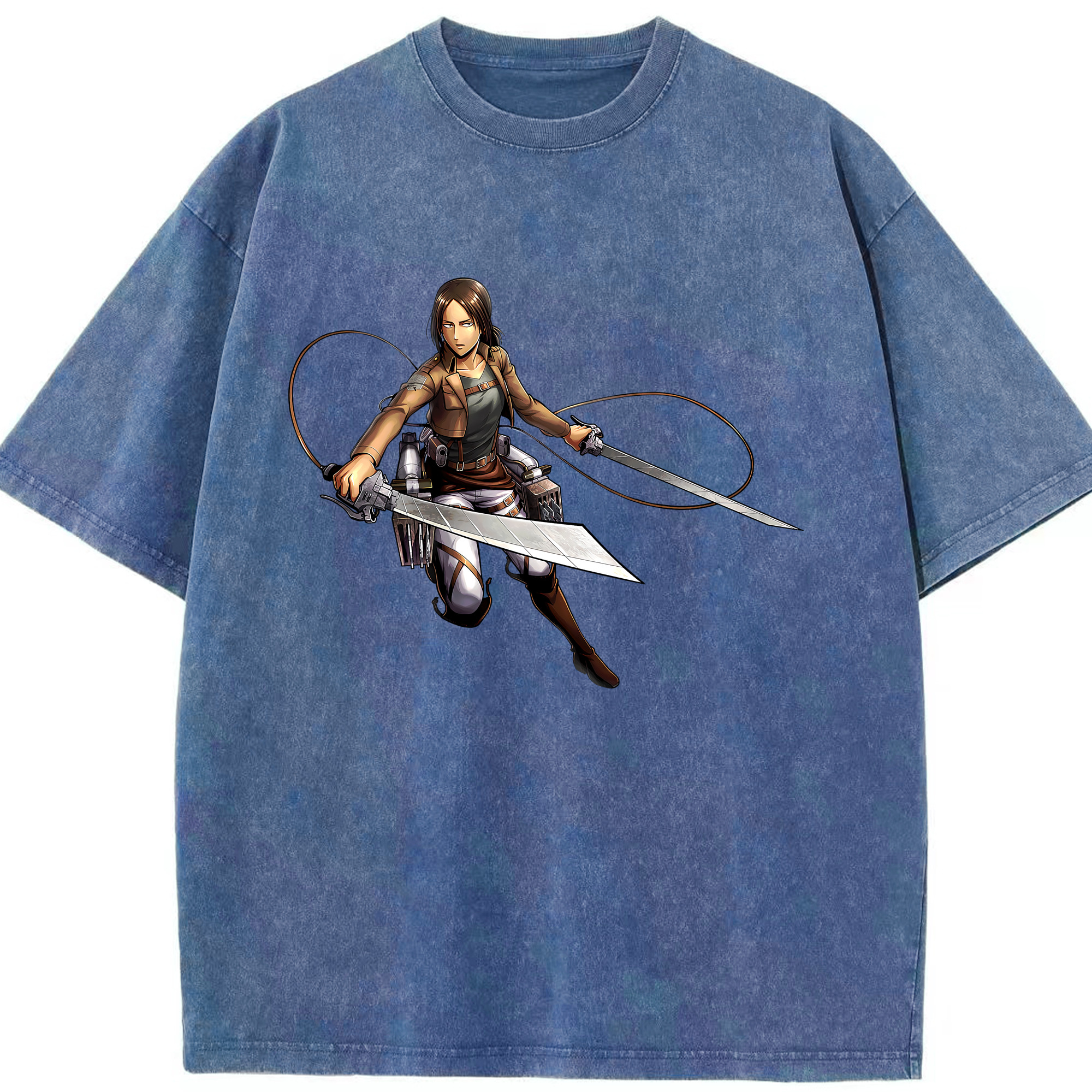 （画像用） 進撃の巨人 Attack on Titan 綿100% ヴィンテージ風 半袖Tシャツ（フロントプリント）