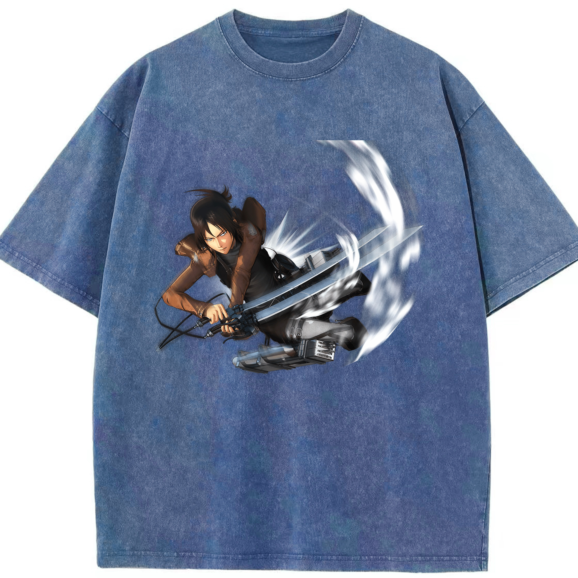 （画像用） 進撃の巨人 Attack on Titan 綿100% ヴィンテージ風 半袖Tシャツ（フロントプリント）