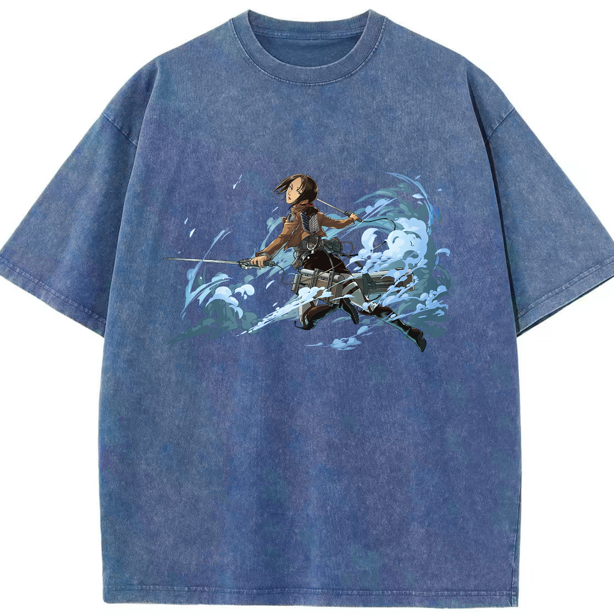 （画像用） 進撃の巨人 Attack on Titan 綿100% ヴィンテージ風 半袖Tシャツ（フロントプリント）