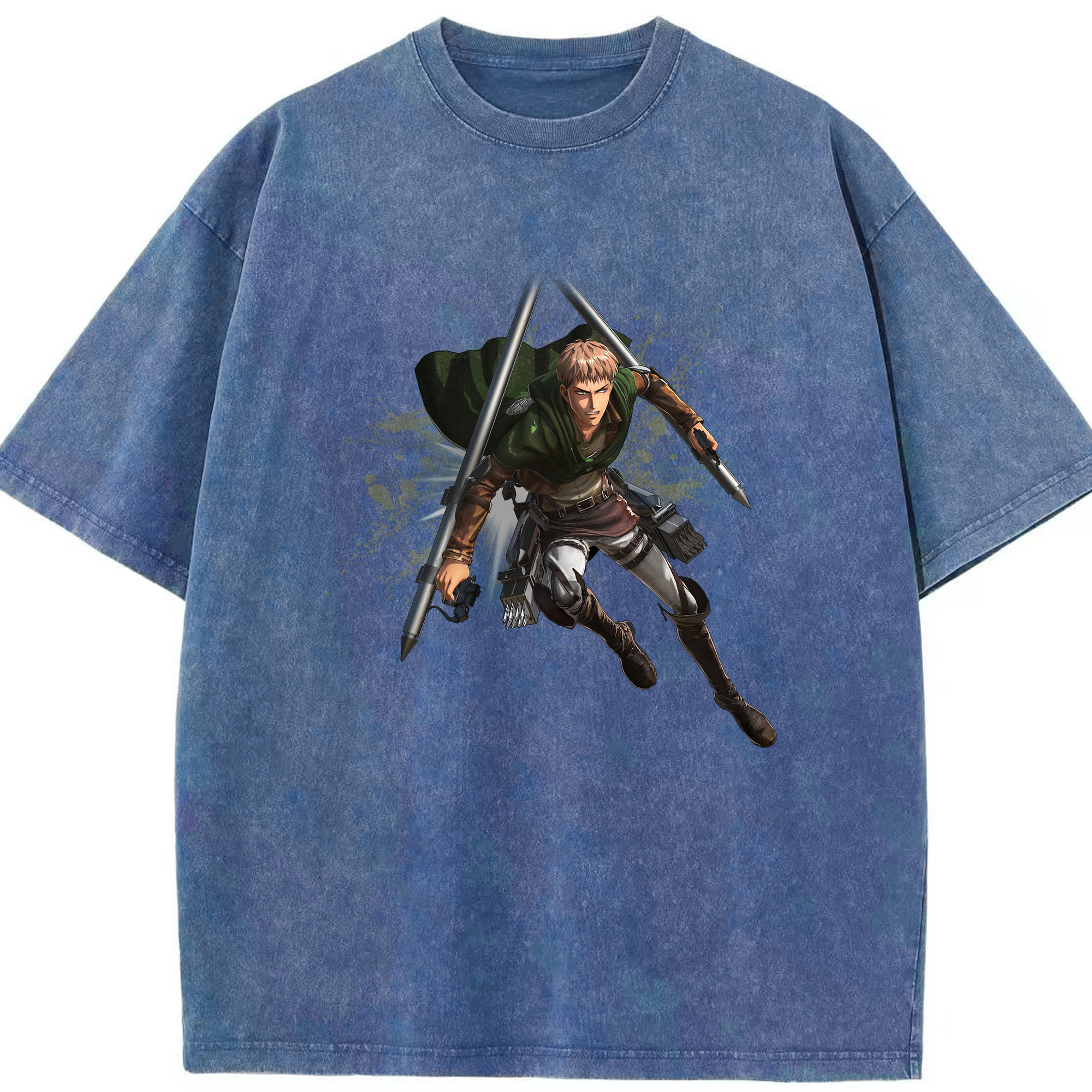 （画像用） 進撃の巨人 ジャン・キルシュタイン Attack on Titan Jean Kirstein 綿100% ヴィンテージ風 半袖Tシャツ（フロントプリント）