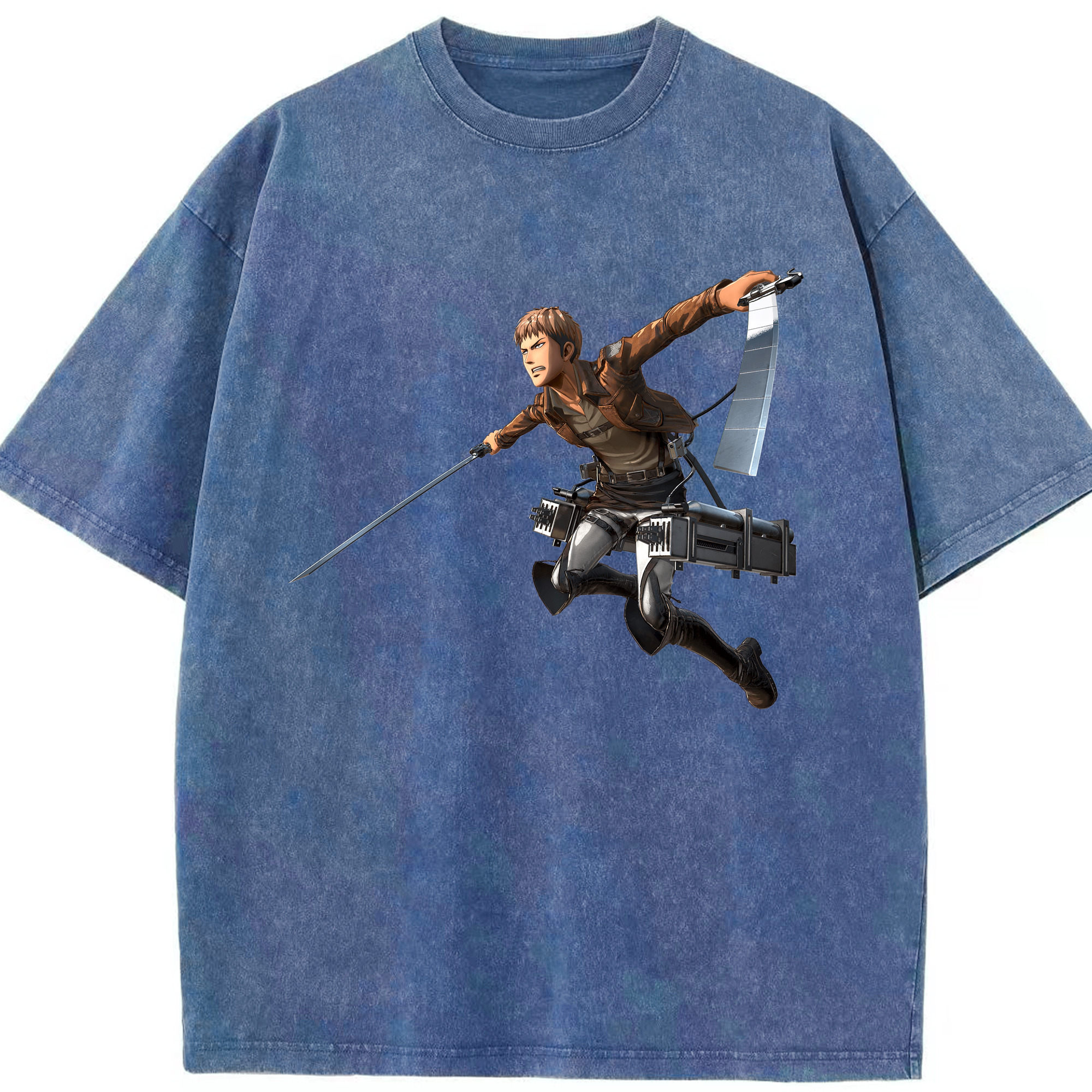 （画像用） 進撃の巨人 ジャン・キルシュタイン Attack on Titan Jean Kirstein 綿100% ヴィンテージ風 半袖Tシャツ（フロントプリント）