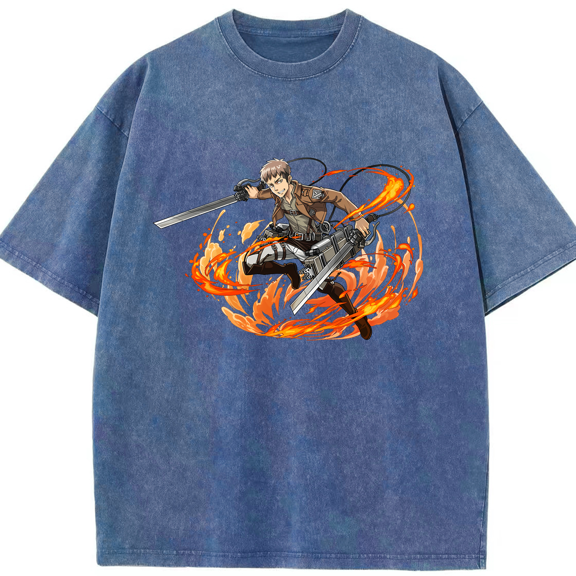 （画像用） 進撃の巨人 ジャン・キルシュタイン Attack on Titan Jean Kirstein 綿100% ヴィンテージ風 半袖Tシャツ（フロントプリント）