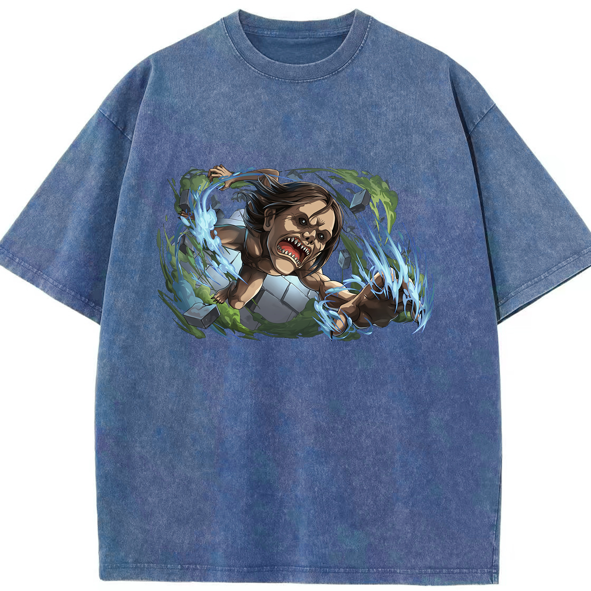 （画像用） 進撃の巨人 Attack on Titan 綿100% ヴィンテージ風 半袖Tシャツ（フロントプリント）