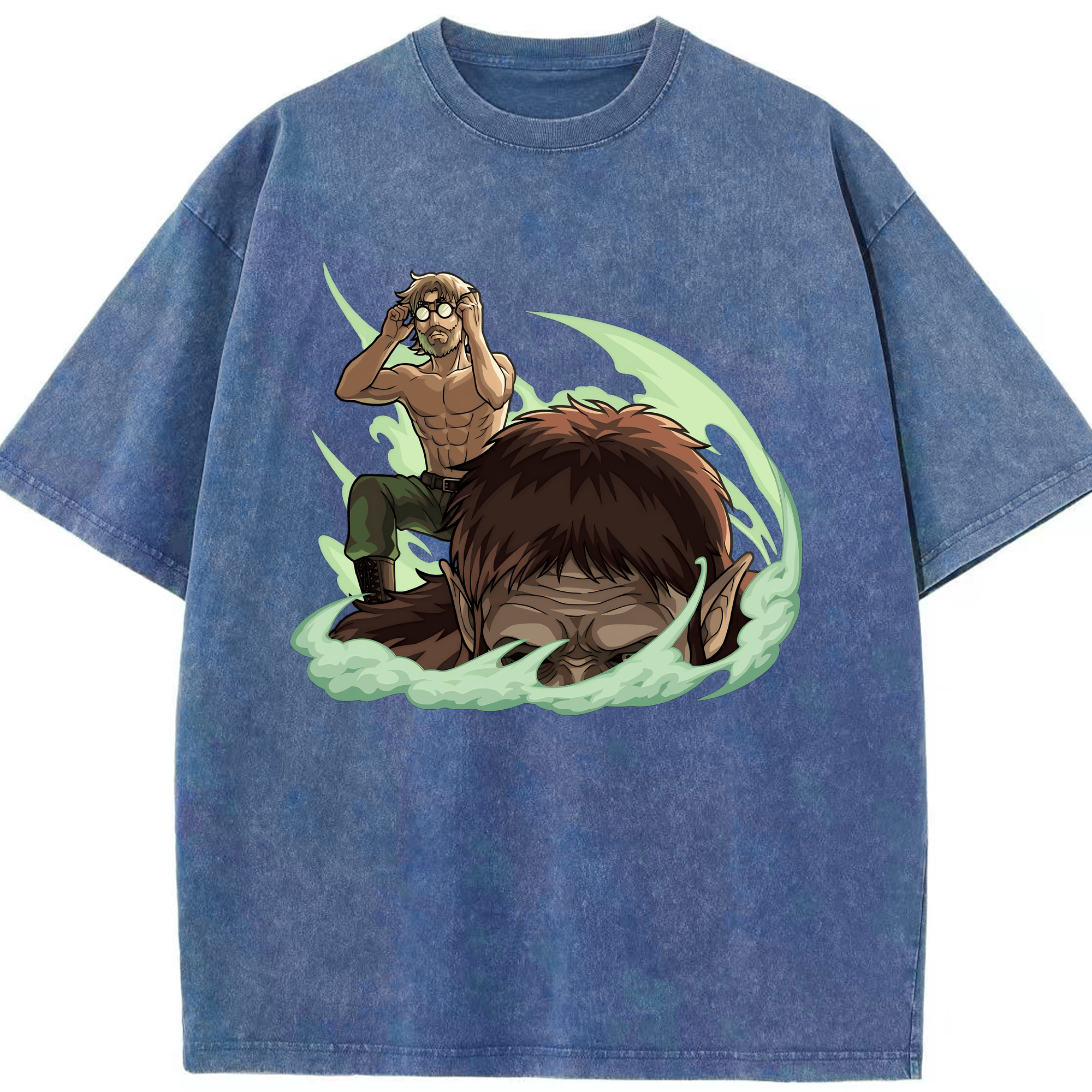 （画像用） 進撃の巨人 Attack on Titan 綿100% ヴィンテージ風 半袖Tシャツ（フロントプリント）