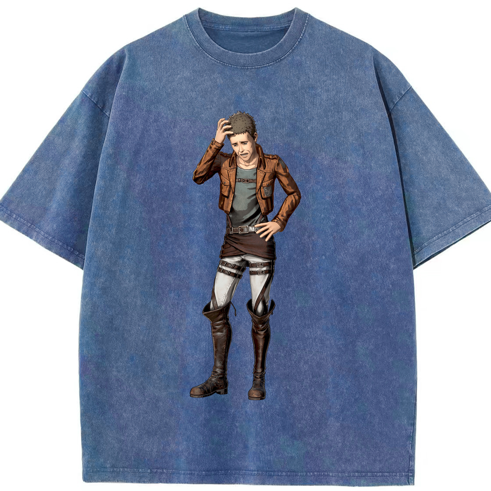 （画像用） 進撃の巨人 Attack on Titan 綿100% ヴィンテージ風 半袖Tシャツ（フロントプリント）