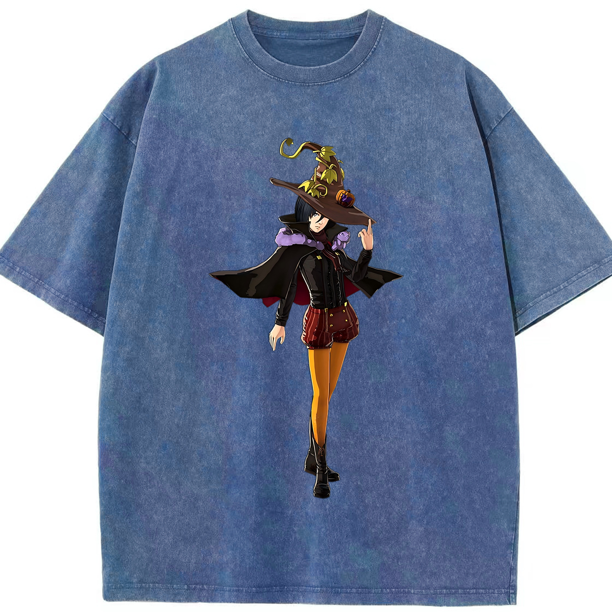 （画像用） 進撃の巨人 ミカサ·アッカーマン Attack on Titan Mikasa Ackerman 綿100% ヴィンテージ風 半袖Tシャツ（フロントプリント）