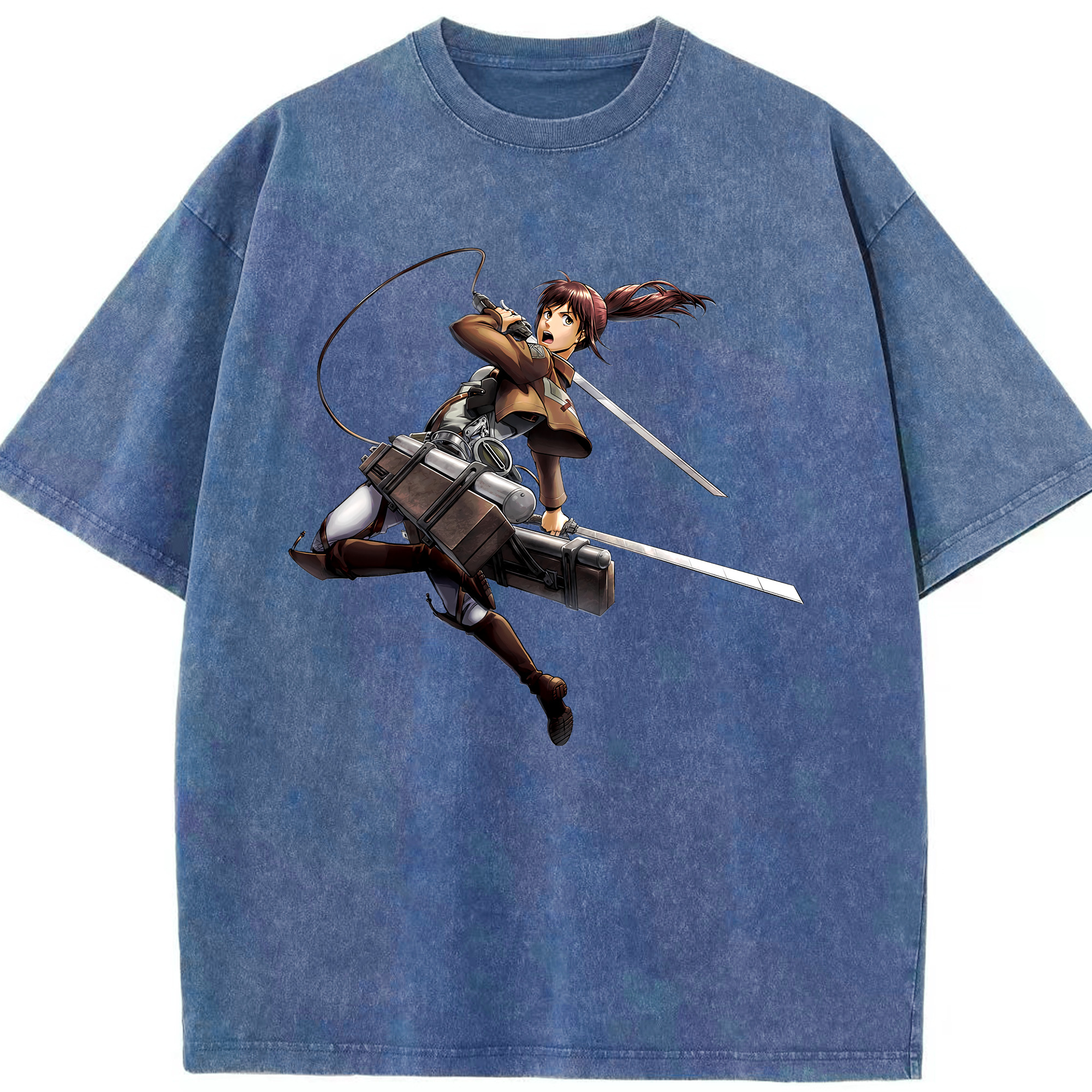 （画像用） 進撃の巨人 サシャ·ブラウス Attack on Titan Sasha Blaus 綿100% ヴィンテージ風 半袖Tシャツ（フロントプリント）