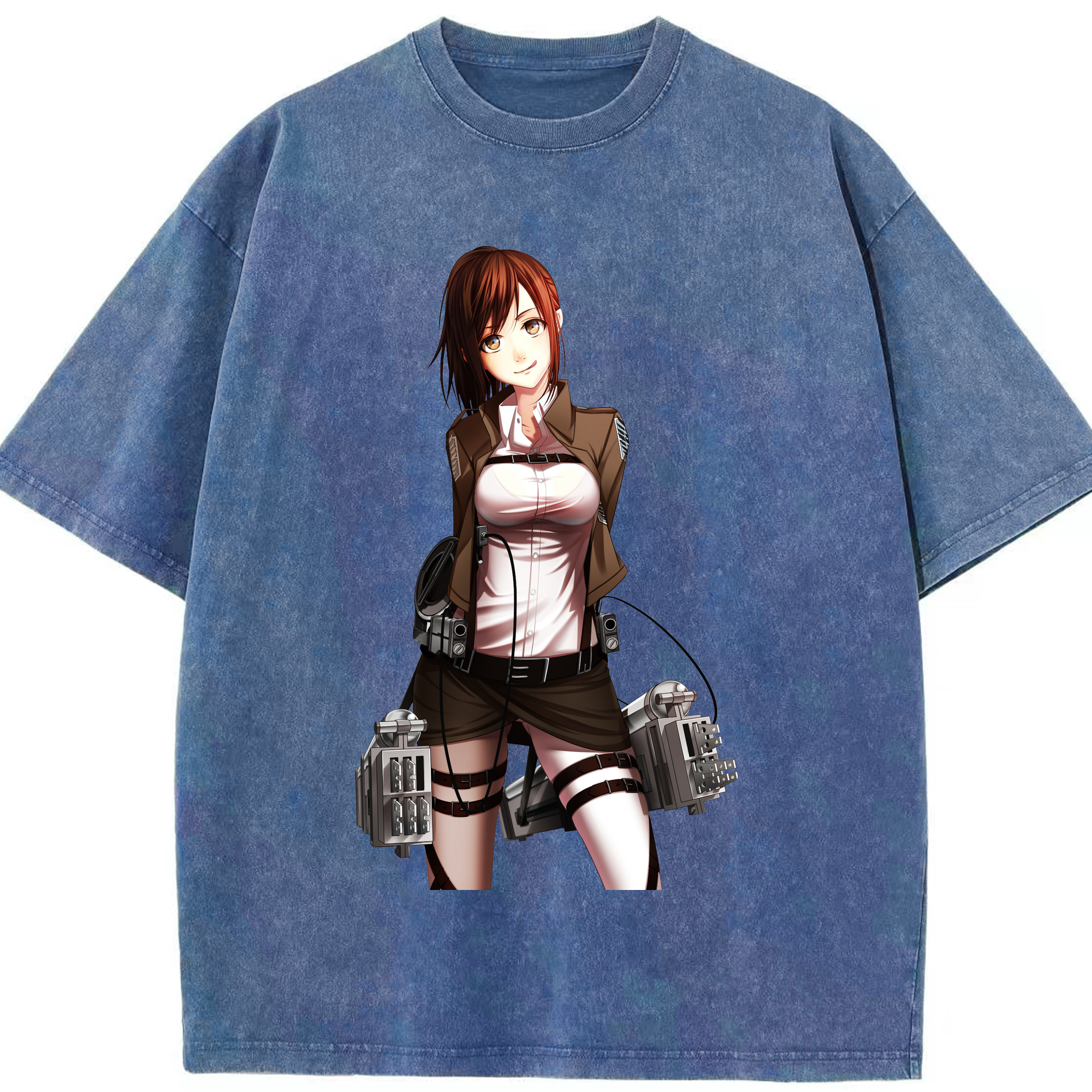 （画像用） 進撃の巨人 サシャ·ブラウス Attack on Titan Sasha Blaus 綿100% ヴィンテージ風 半袖Tシャツ（フロントプリント）