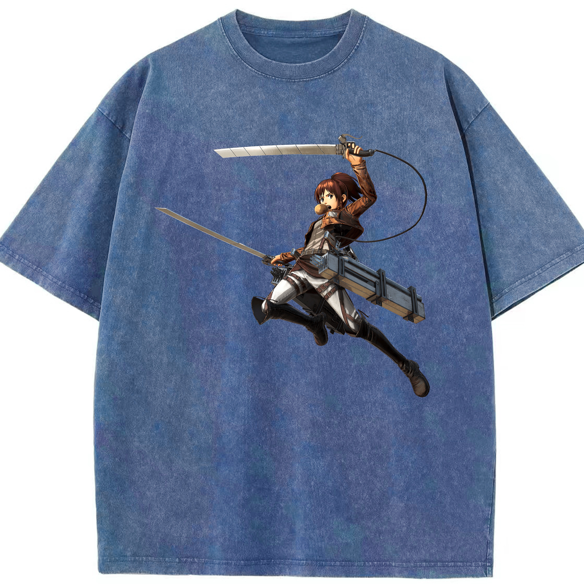 （画像用） 進撃の巨人 サシャ·ブラウス Attack on Titan Sasha Blaus 綿100% ヴィンテージ風 半袖Tシャツ（フロントプリント）