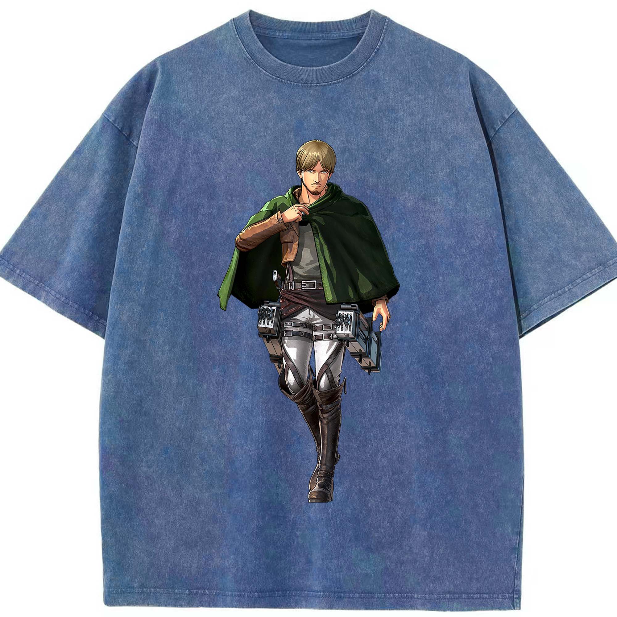 （画像用） 進撃の巨人 ミケ·ザカリアス Attack on Titan Mike Zakarius 綿100% ヴィンテージ風 半袖Tシャツ（フロントプリント）