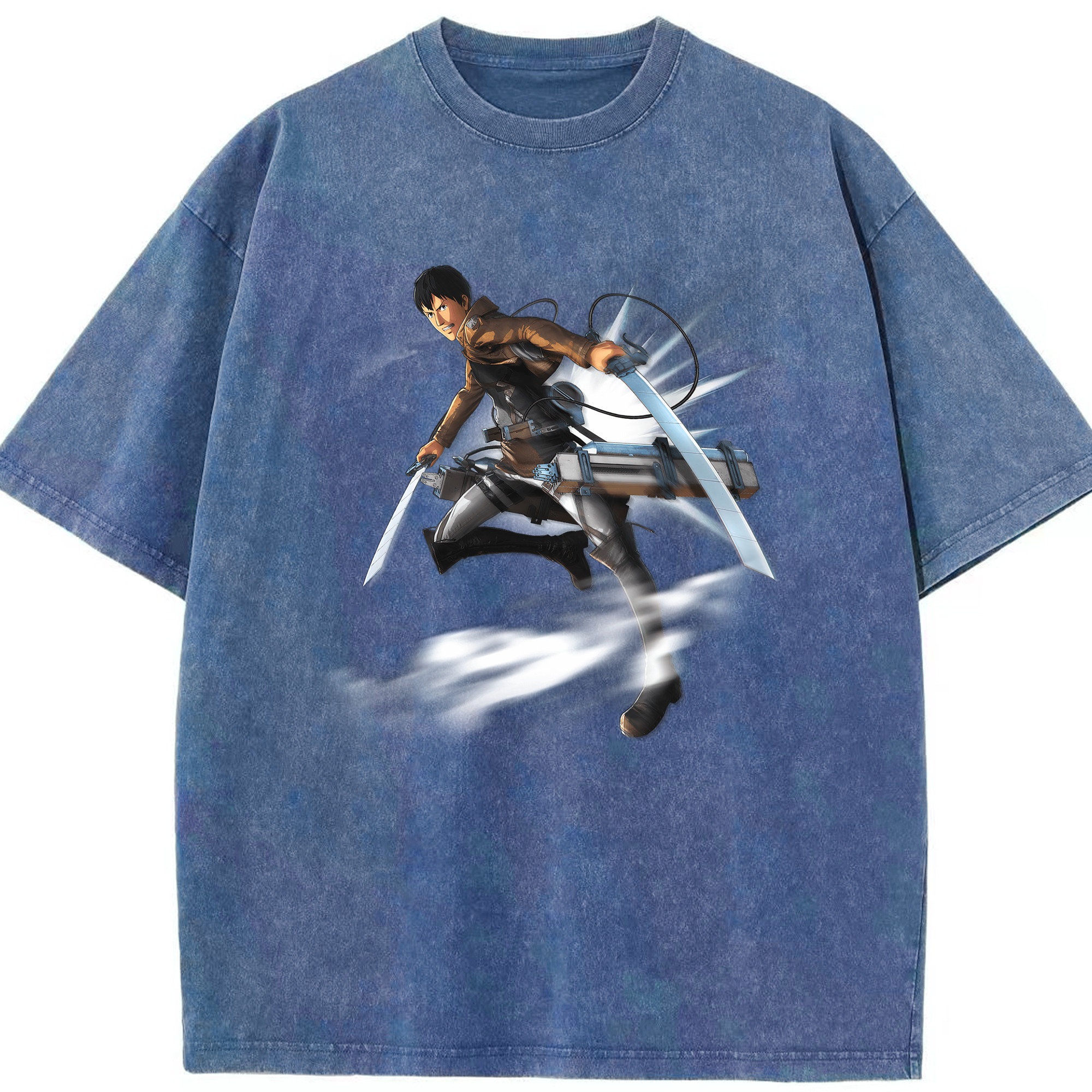 （画像用） 進撃の巨人 ベルトルト・フーバー Attack on Titan Bertholdt Hoover 綿100% ヴィンテージ風 半袖Tシャツ（フロントプリント）