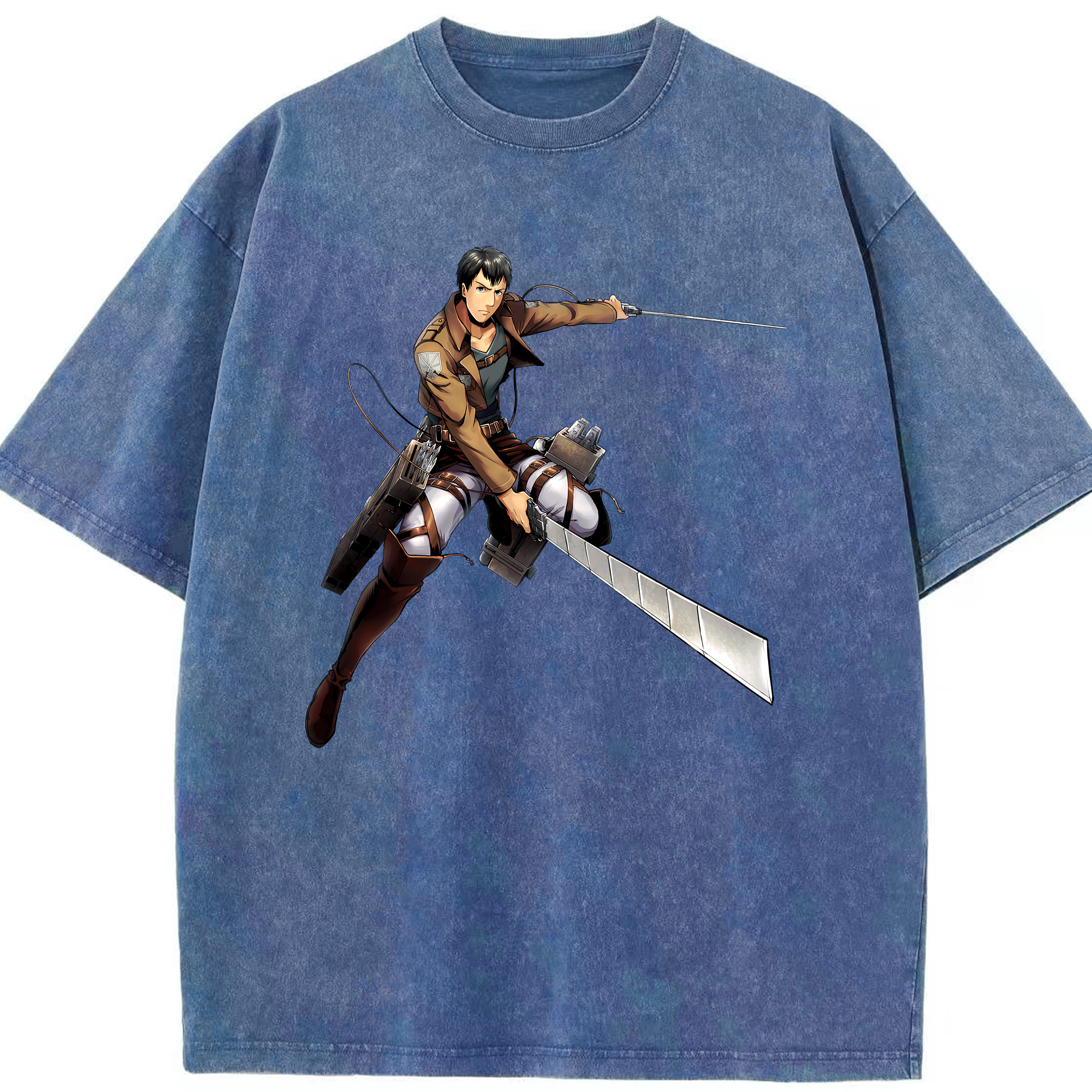 （画像用） 進撃の巨人 ベルトルト・フーバー Attack on Titan Bertholdt Hoover 綿100% ヴィンテージ風 半袖Tシャツ（フロントプリント）