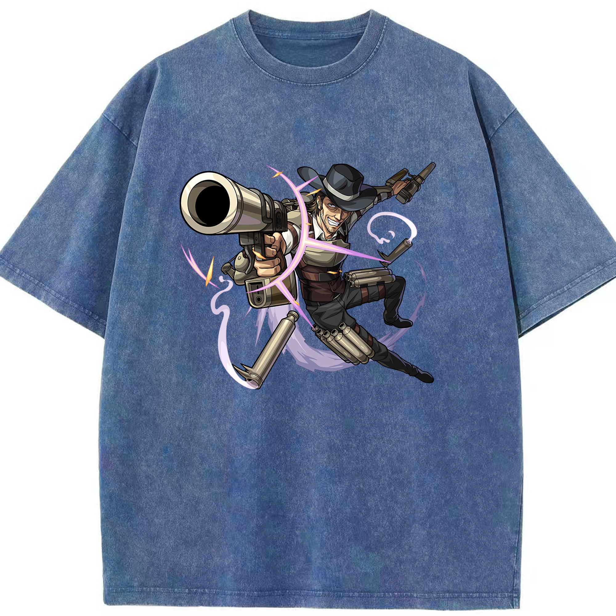 （画像用） 進撃の巨人 ケニー·アッカーマン Attack on Titan Kenny Ackerman 綿100% ヴィンテージ風 半袖Tシャツ（フロントプリント）