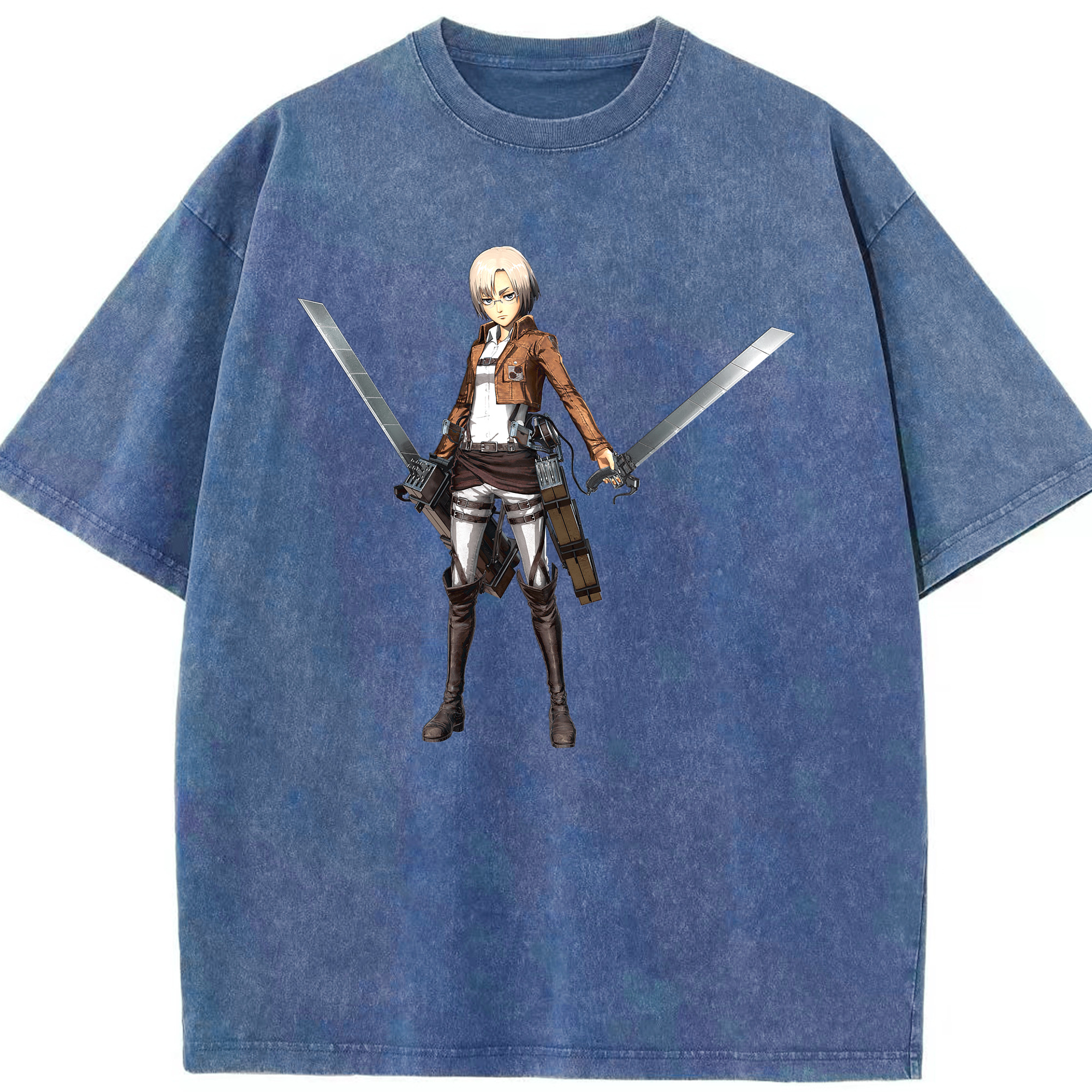 （画像用）  綿100% ヴィンテージ風 半袖Tシャツ（フロントプリント）