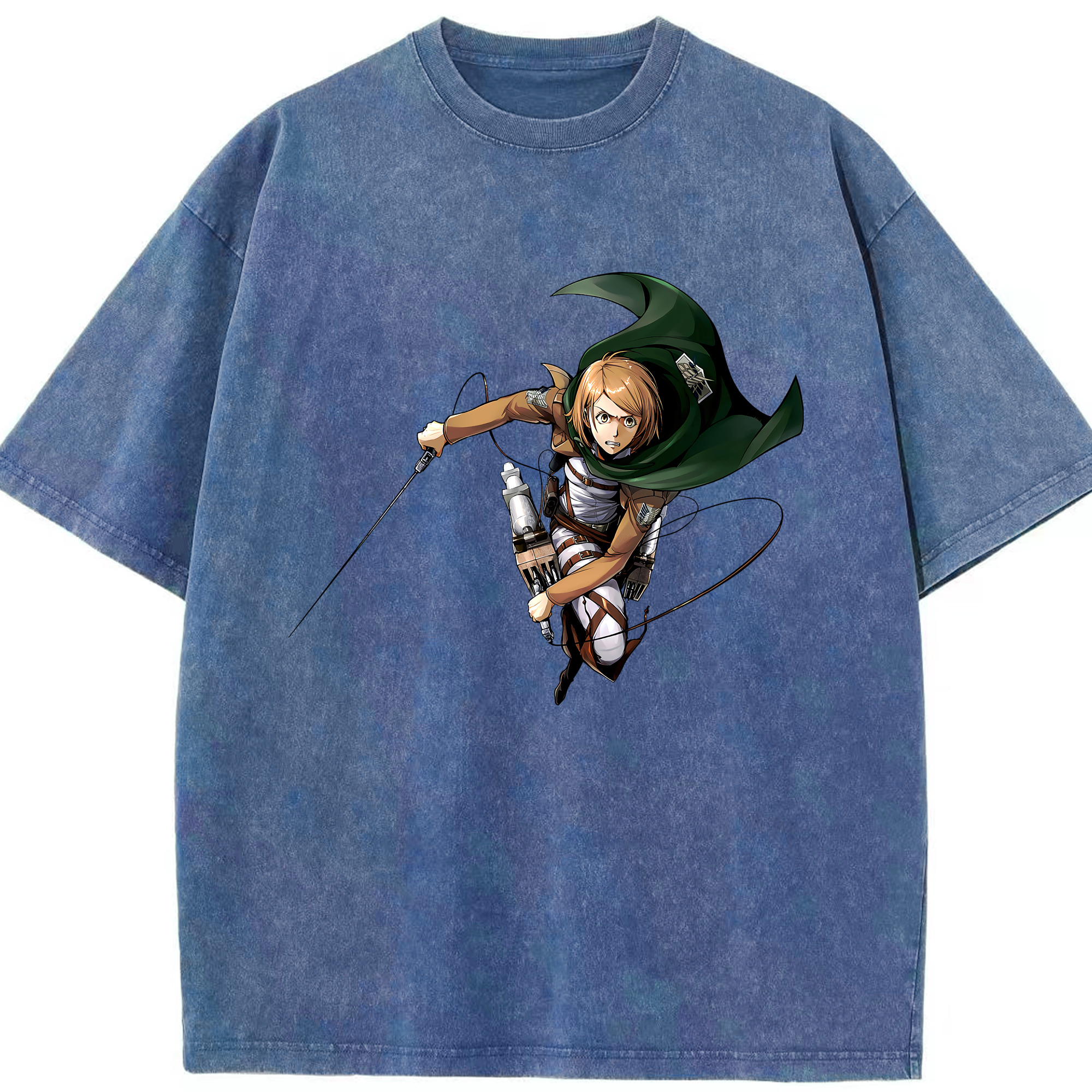 （画像用） 進撃の巨人 ペトラ·ラル Attack on Titan Petra Rall 綿100% ヴィンテージ風 半袖Tシャツ（フロントプリント）