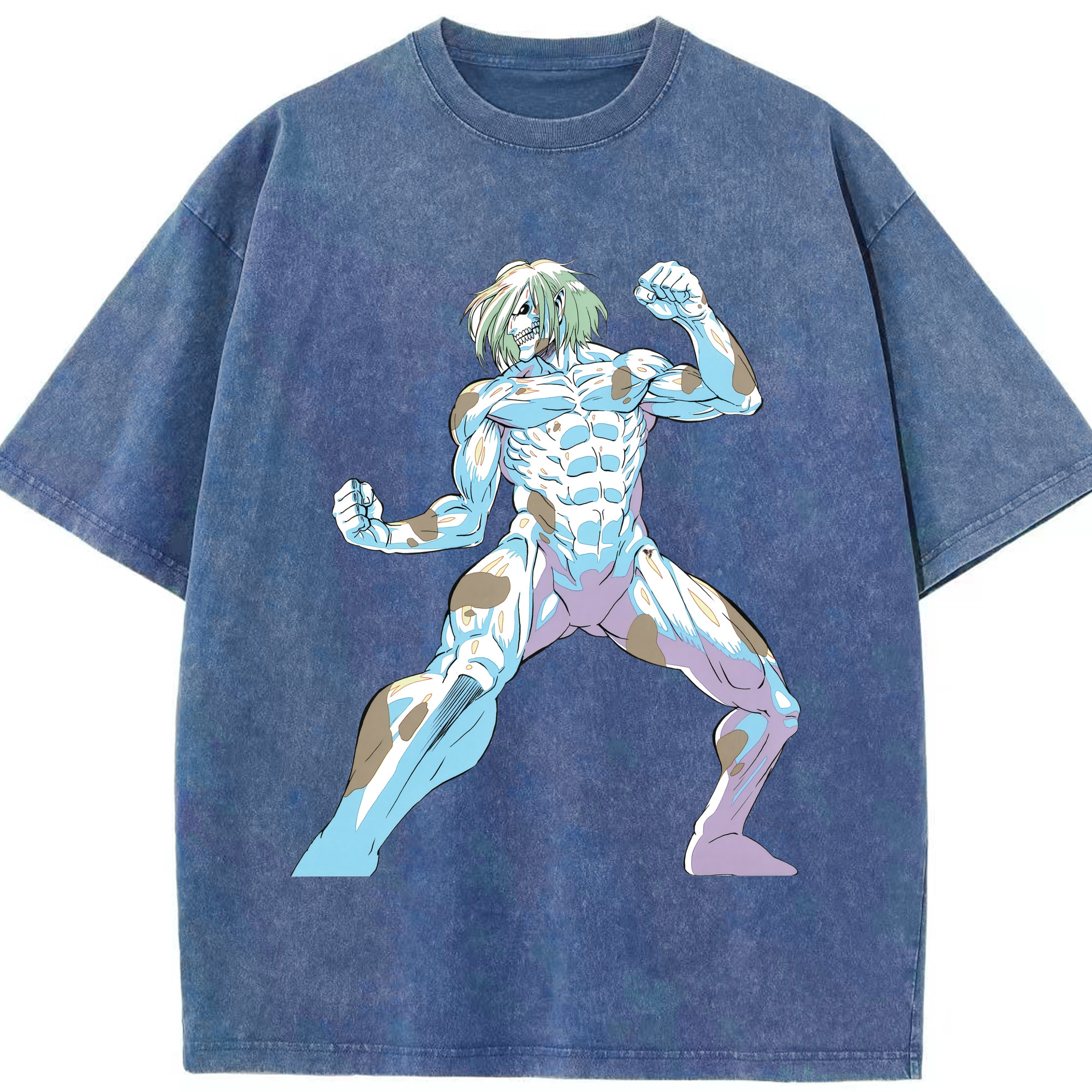 （画像用） 進撃の巨人 Attack on Titan 綿100% ヴィンテージ風 半袖Tシャツ（フロントプリント）