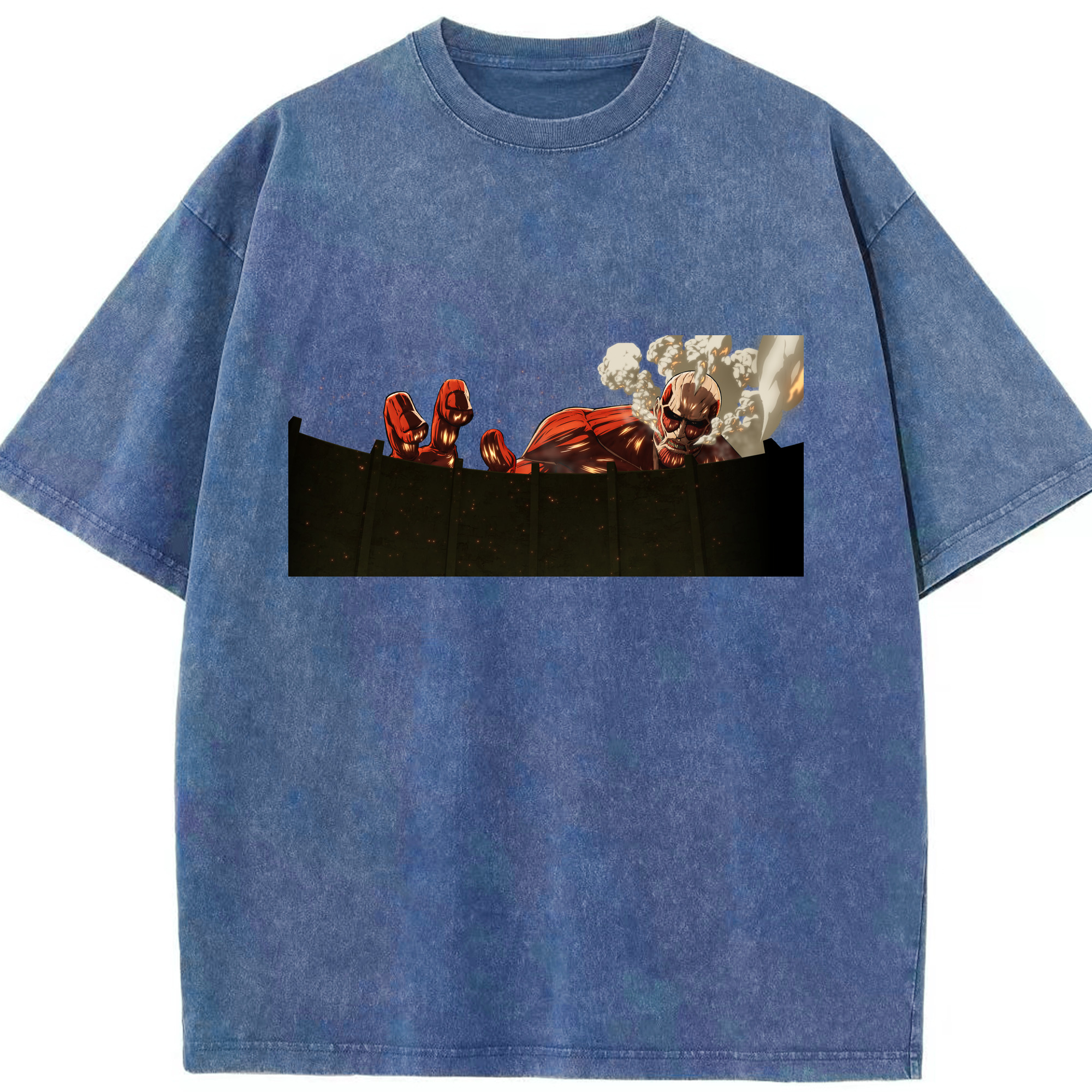 （画像用） 進撃の巨人 Attack on Titan 綿100% ヴィンテージ風 半袖Tシャツ（フロントプリント）
