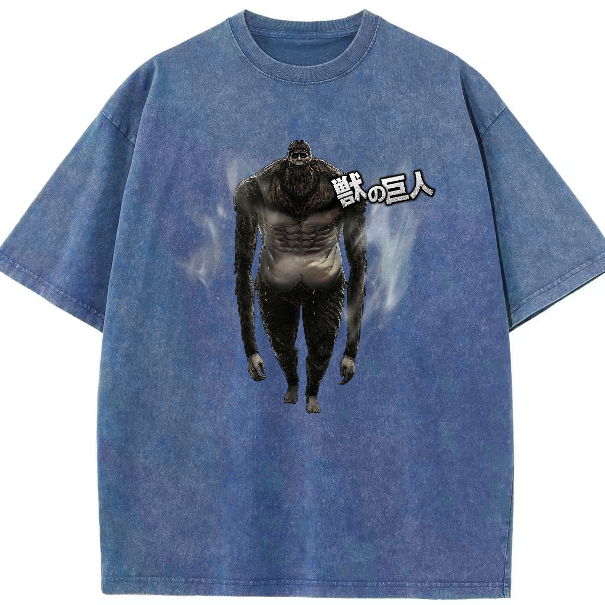 （画像用） 進撃の巨人 Attack on Titan 綿100% ヴィンテージ風 半袖Tシャツ（フロントプリント）