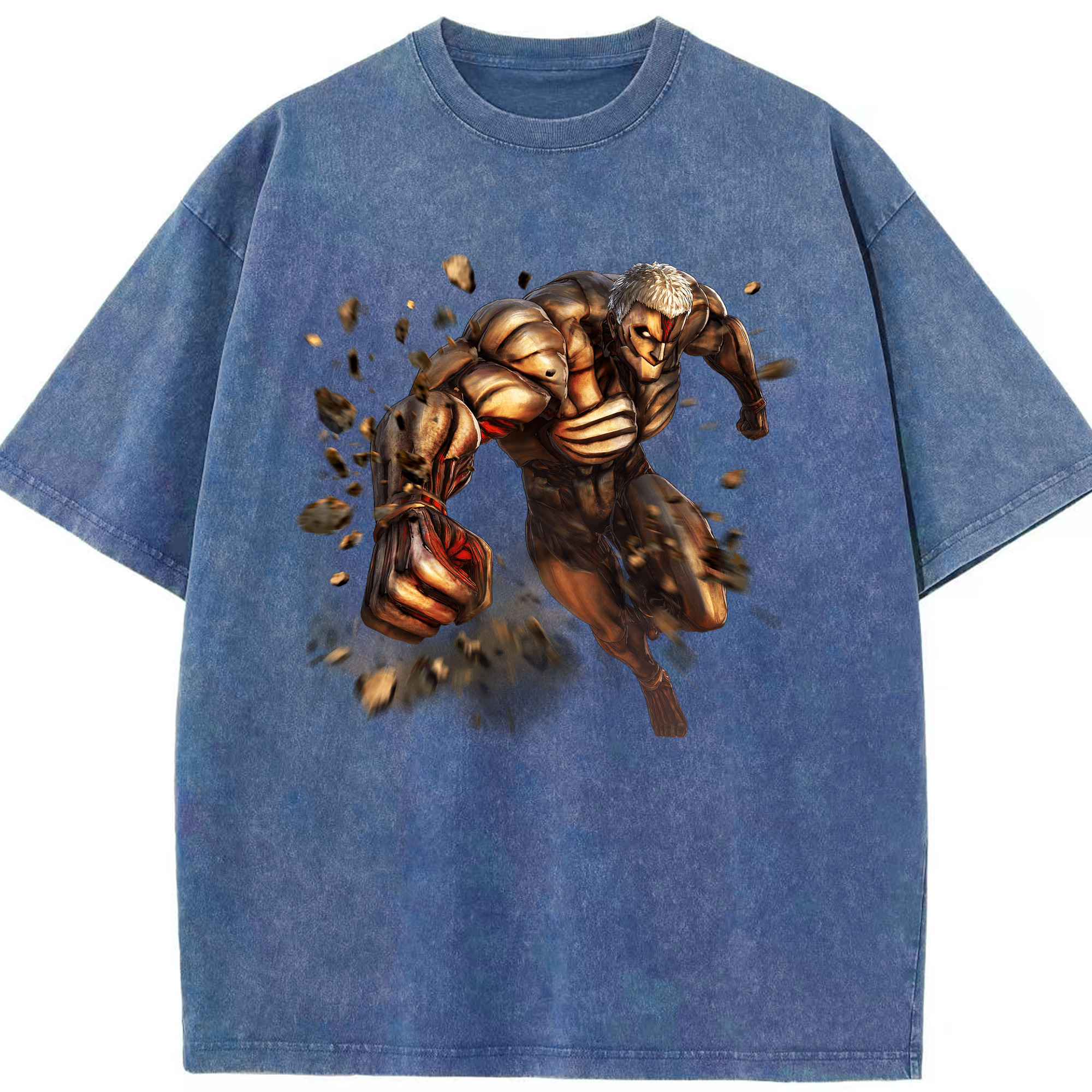 （画像用） 進撃の巨人 Attack on Titan 綿100% ヴィンテージ風 半袖Tシャツ（フロントプリント）