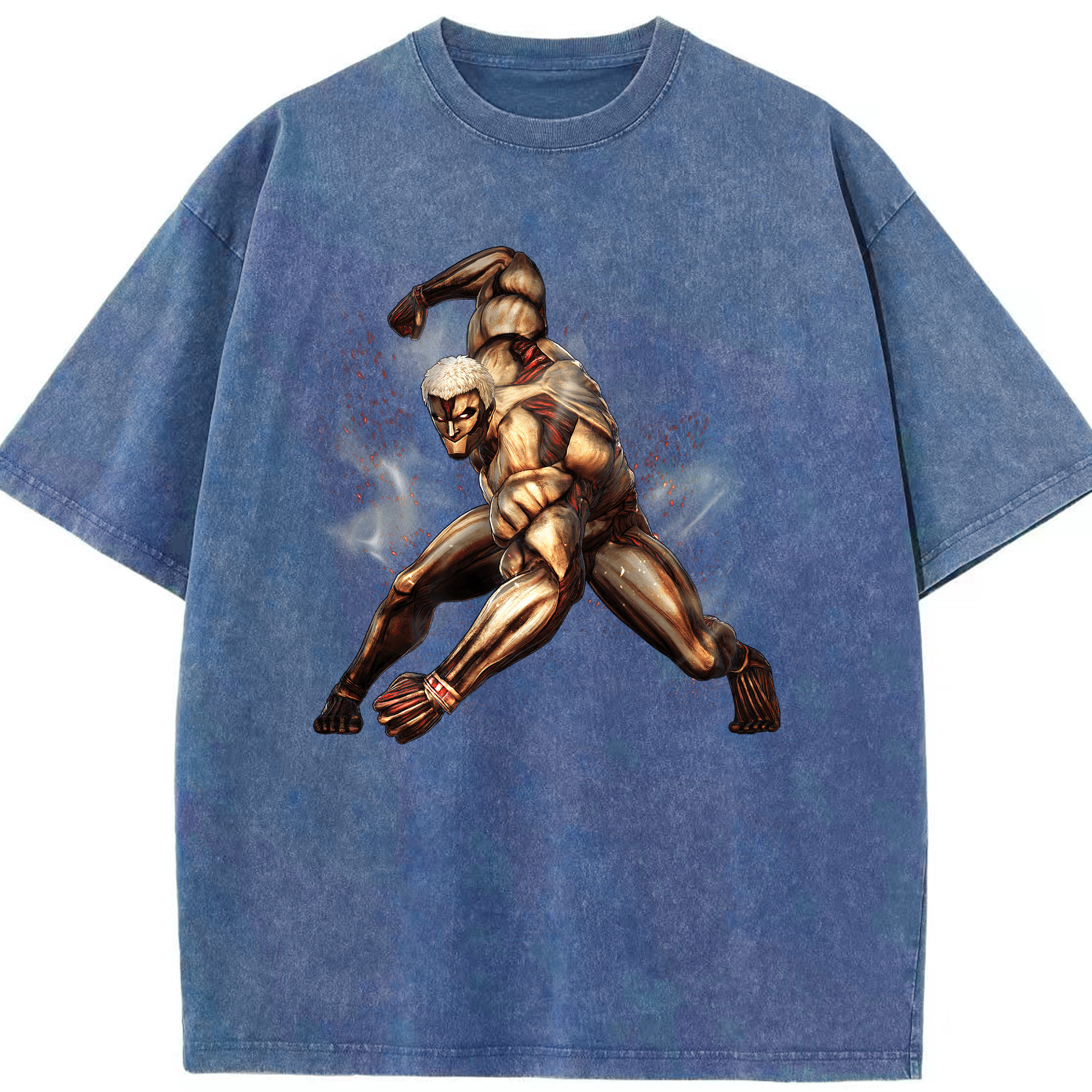 （画像用） 進撃の巨人 Attack on Titan 綿100% ヴィンテージ風 半袖Tシャツ（フロントプリント）