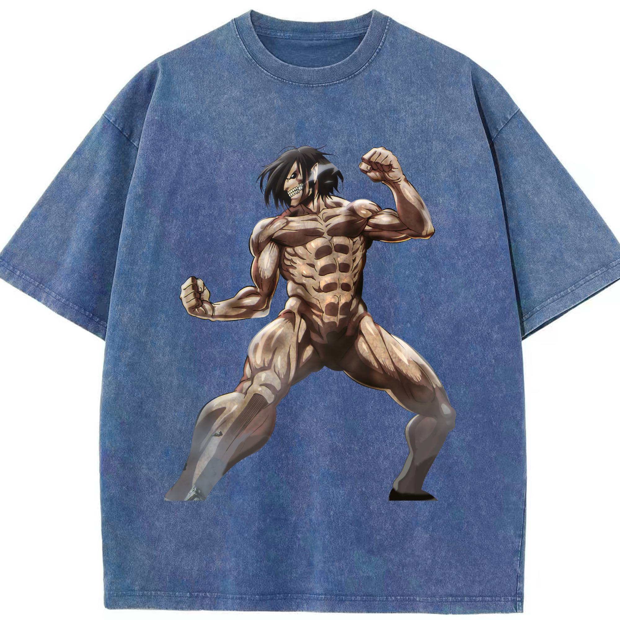 （画像用） 進撃の巨人 Attack on Titan 綿100% ヴィンテージ風 半袖Tシャツ（フロントプリント）