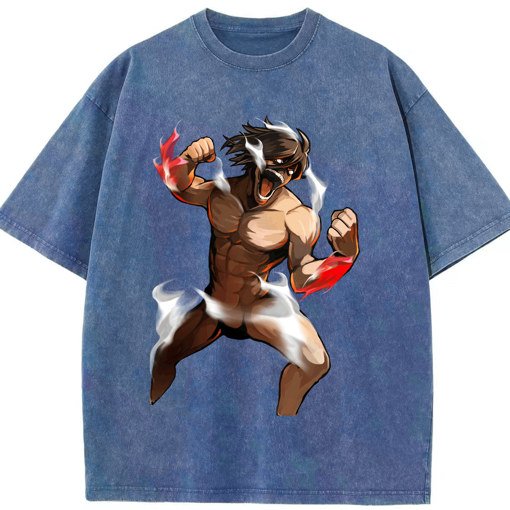 （画像用） 進撃の巨人 Attack on Titan 綿100% ヴィンテージ風 半袖Tシャツ（フロントプリント）