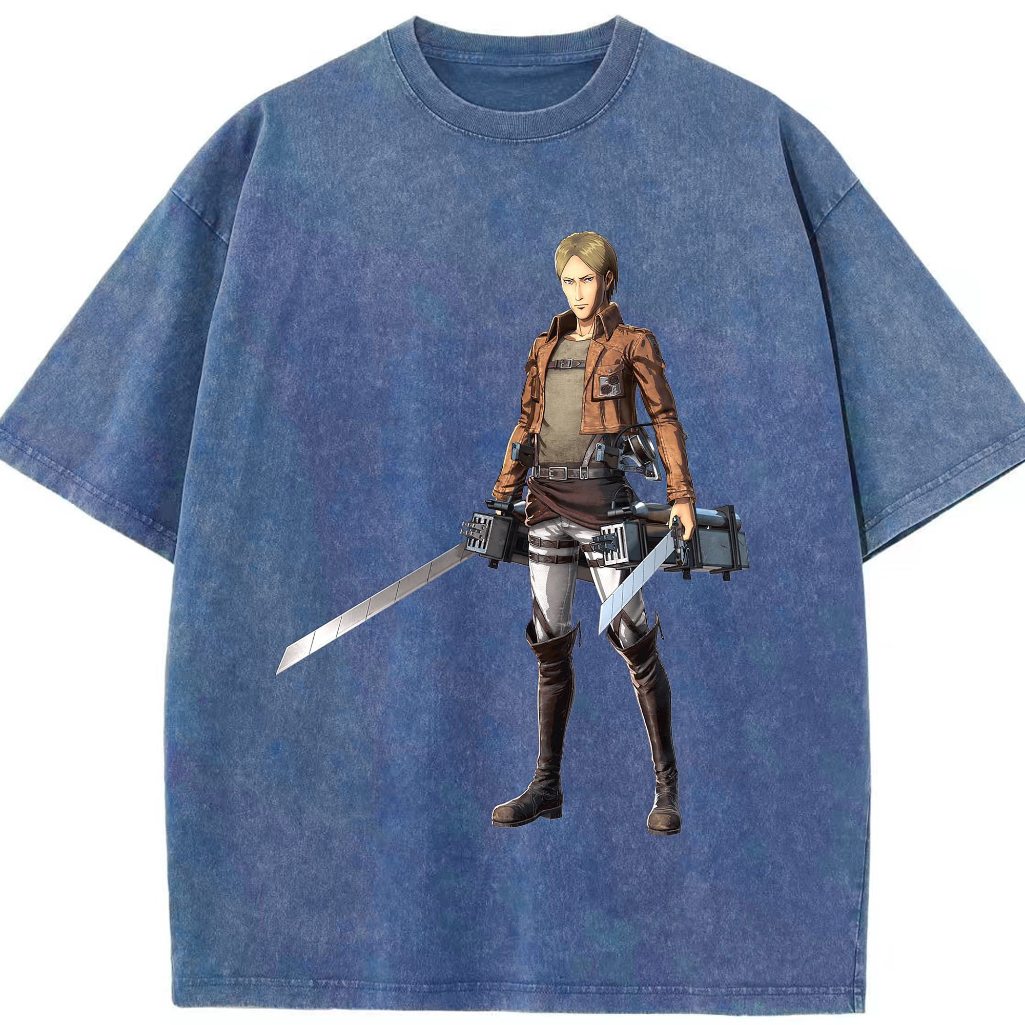 （画像用） 進撃の巨人 Attack on Titan 綿100% ヴィンテージ風 半袖Tシャツ（フロントプリント）