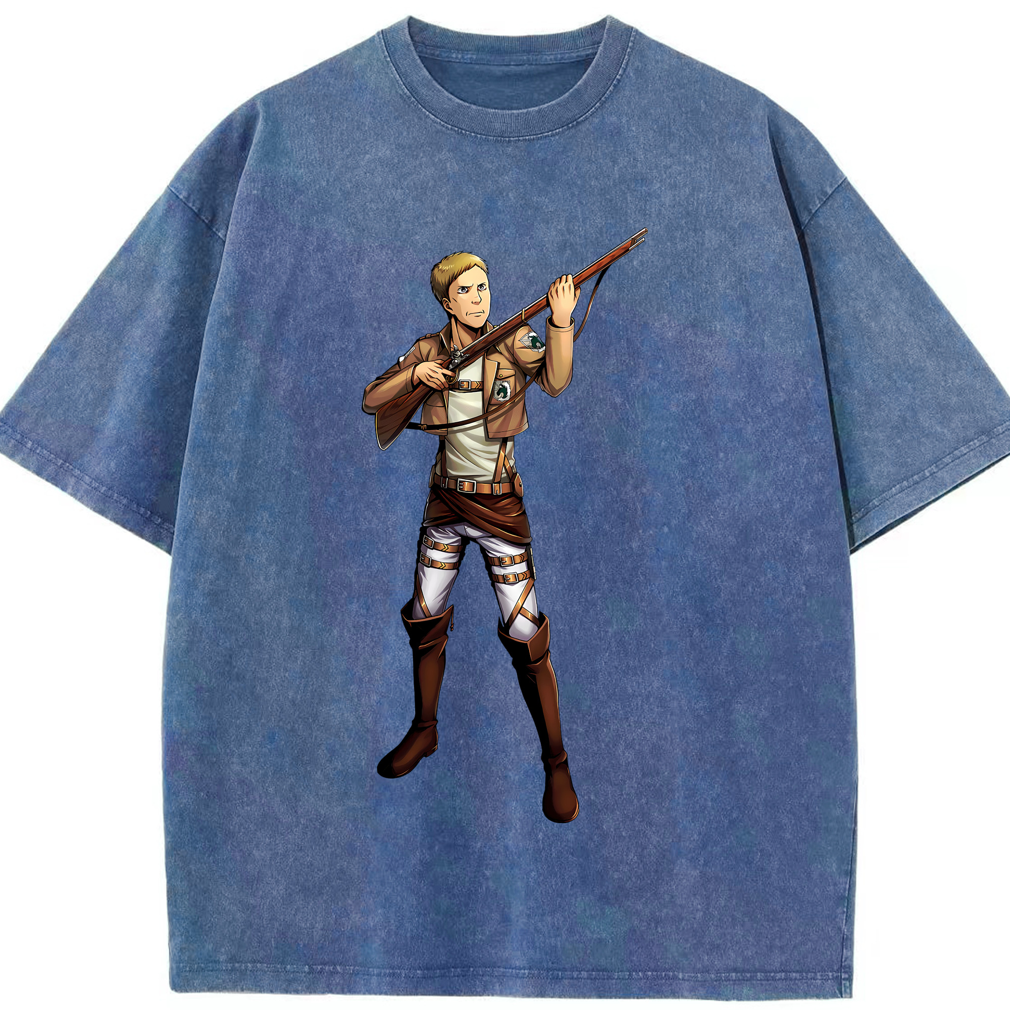 （画像用） 進撃の巨人 Attack on Titan 綿100% ヴィンテージ風 半袖Tシャツ（フロントプリント）