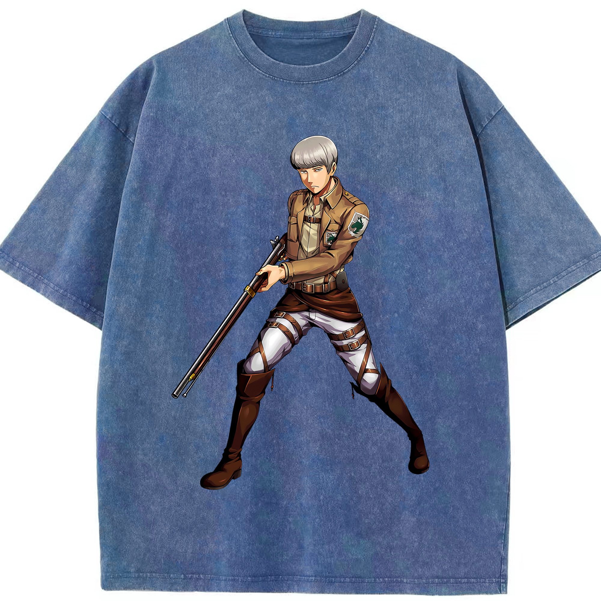 （画像用） 進撃の巨人 Attack on Titan 綿100% ヴィンテージ風 半袖Tシャツ（フロントプリント）