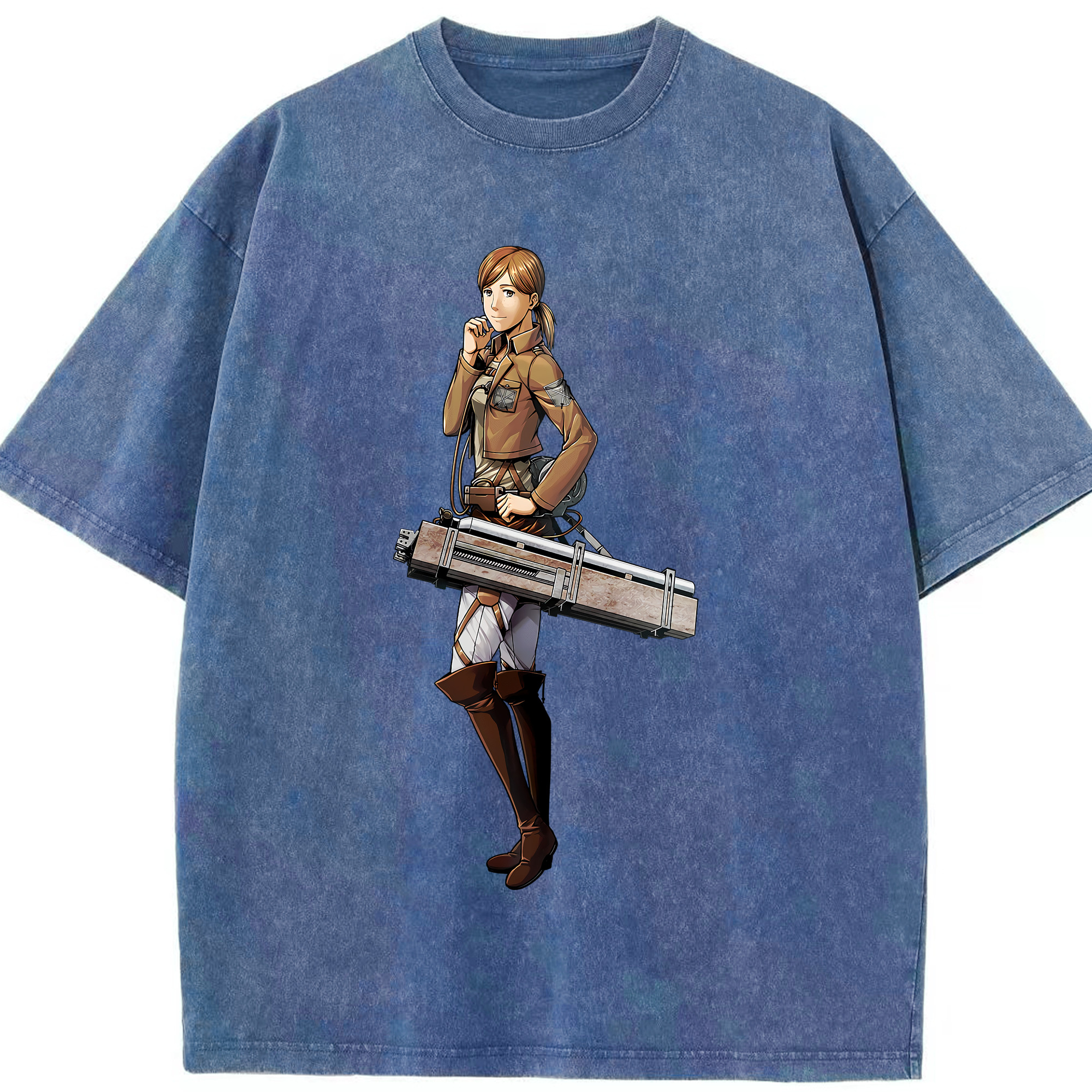 （画像用） 進撃の巨人 Attack on Titan 綿100% ヴィンテージ風 半袖Tシャツ（フロントプリント）